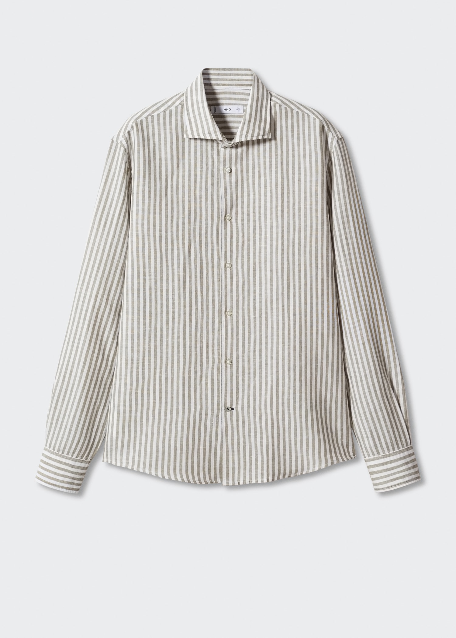 Chemise slim fit lin à rayures - Article sans modèle