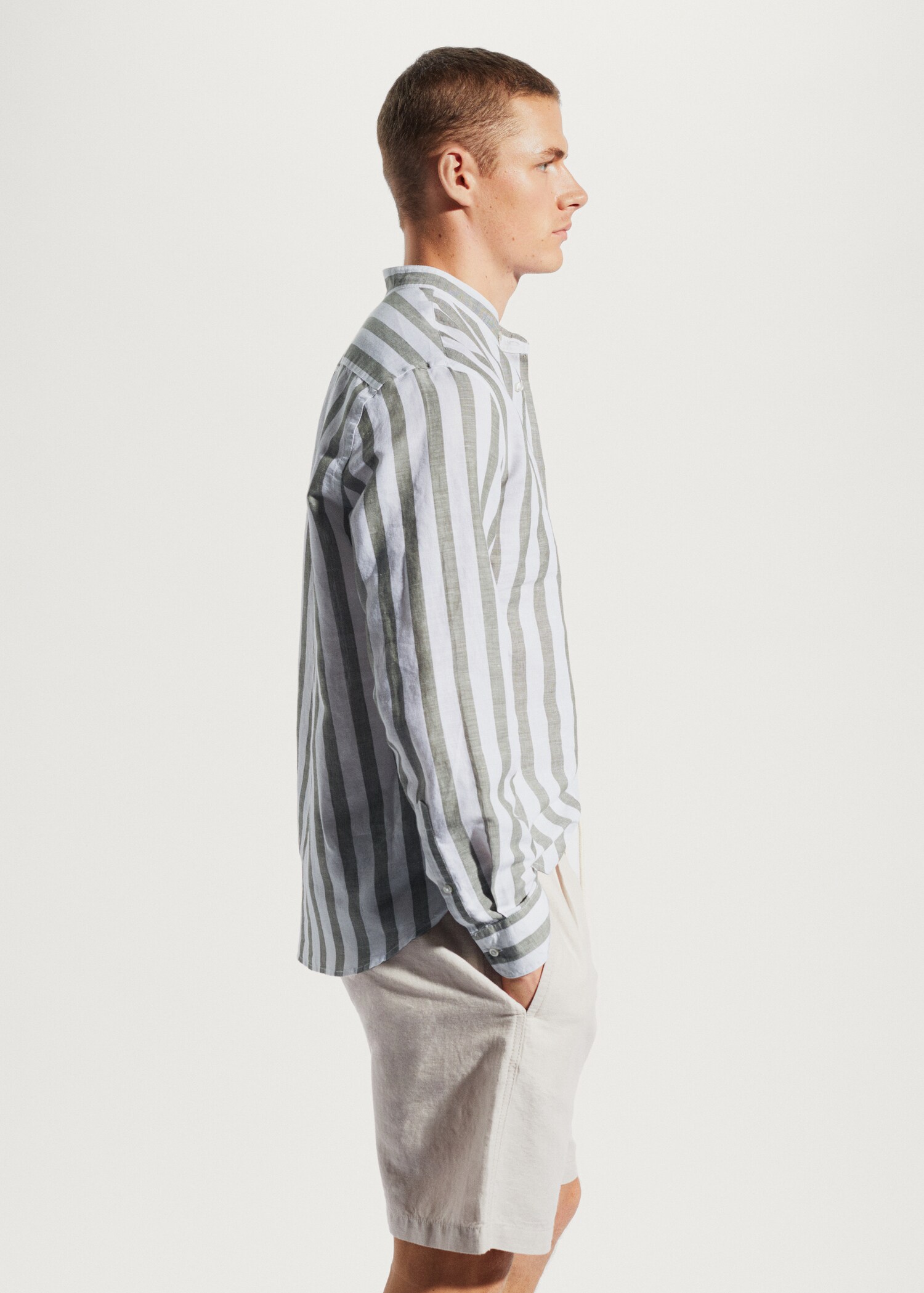 Camisa regular fit lino rayas - Detalle del artículo 2