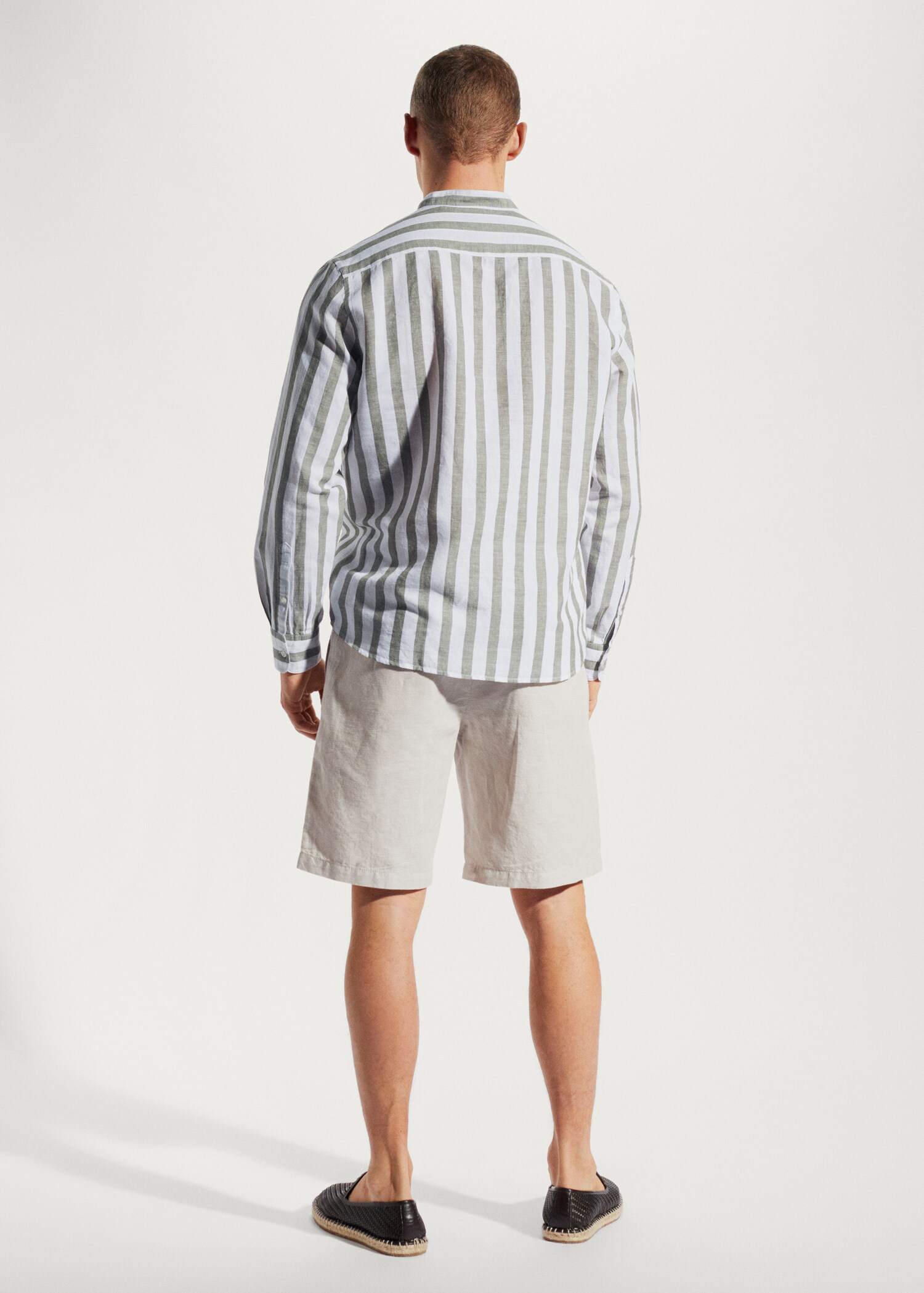 Camisa regular fit lino rayas - Reverso del artículo
