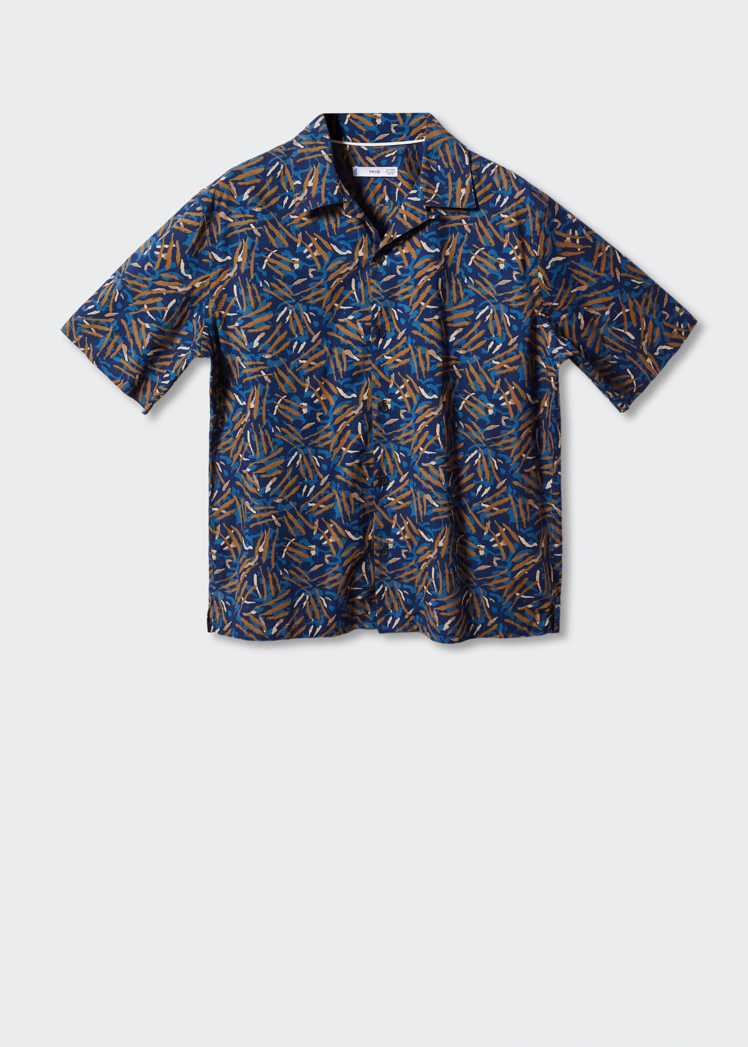 Chemise col bowling 100 % coton - Article sans modèle