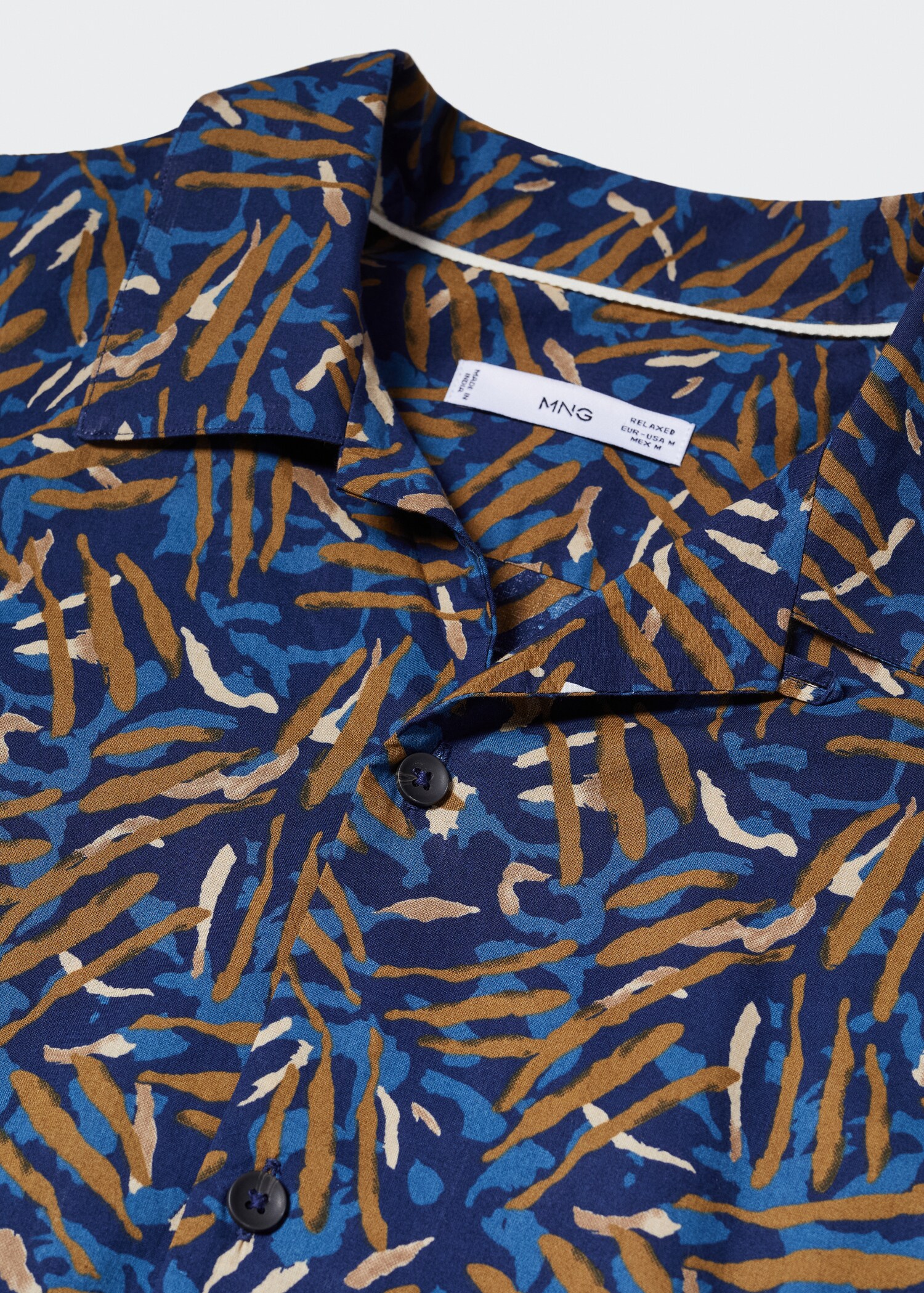 Chemise col bowling 100 % coton - Détail de l'article 8