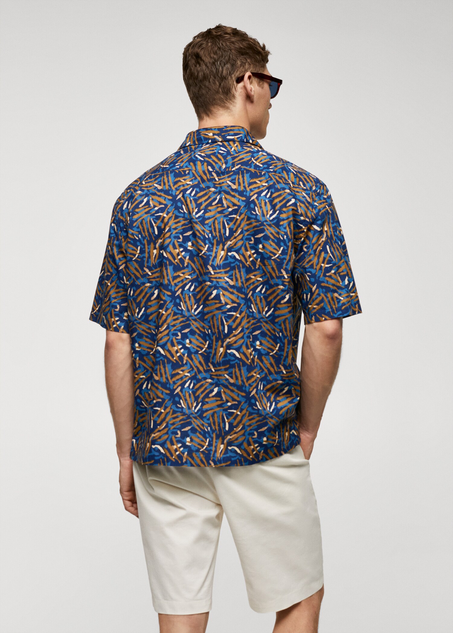 Chemise col bowling 100 % coton - Verso de l’article
