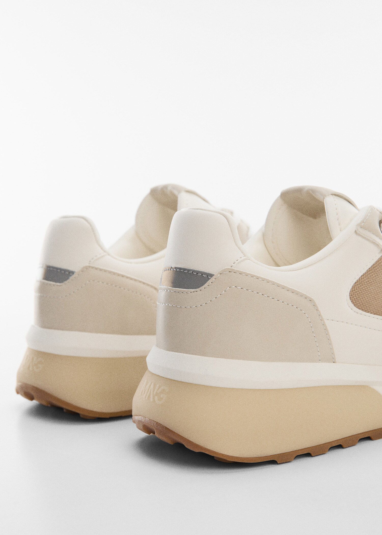 Leather mixed sneakers - Details of the article 1