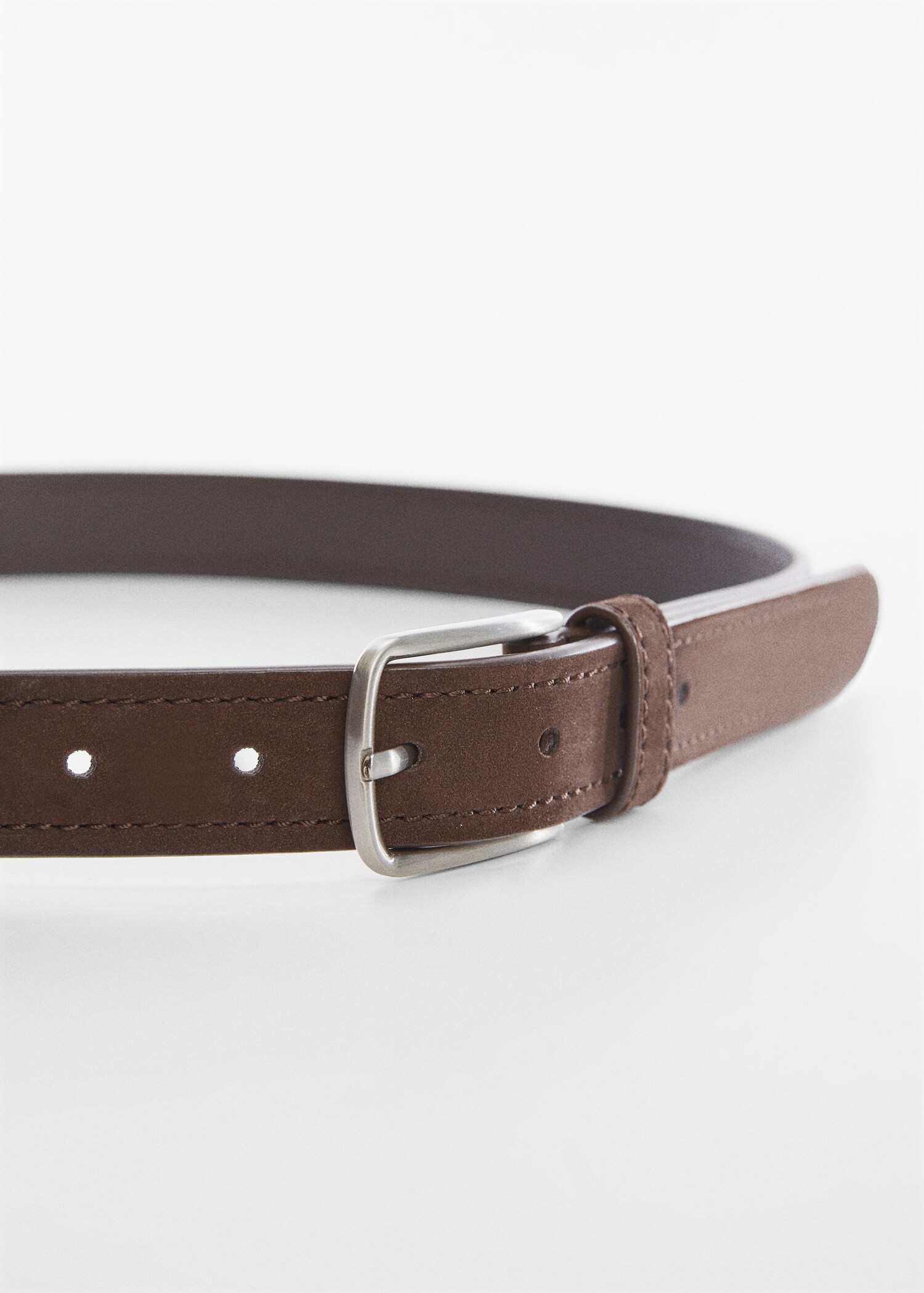 Suede leather belt - Medium plane
