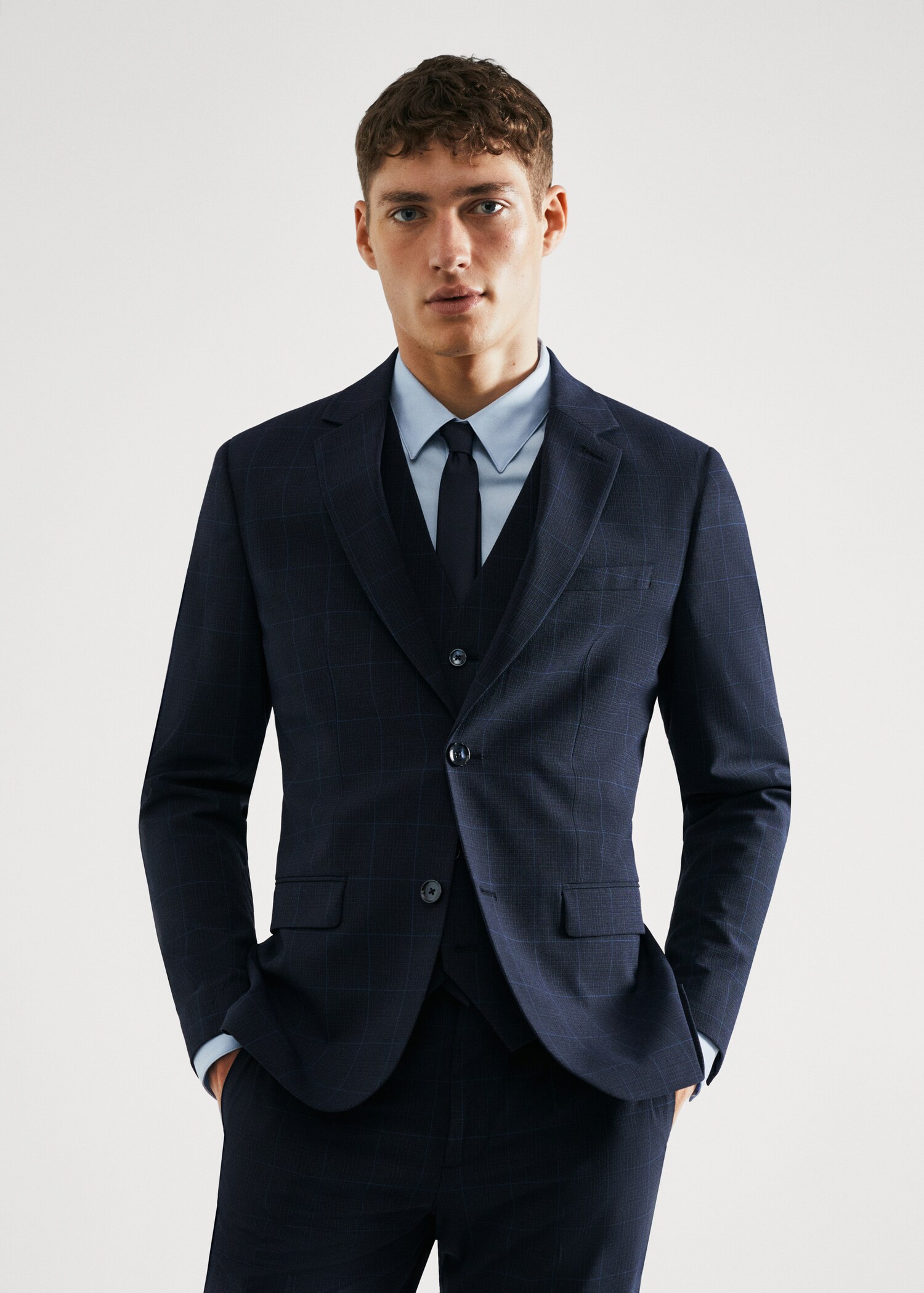 Σακάκι κοστουμιού καρό super slim fit - Μεσαίο πλάνο