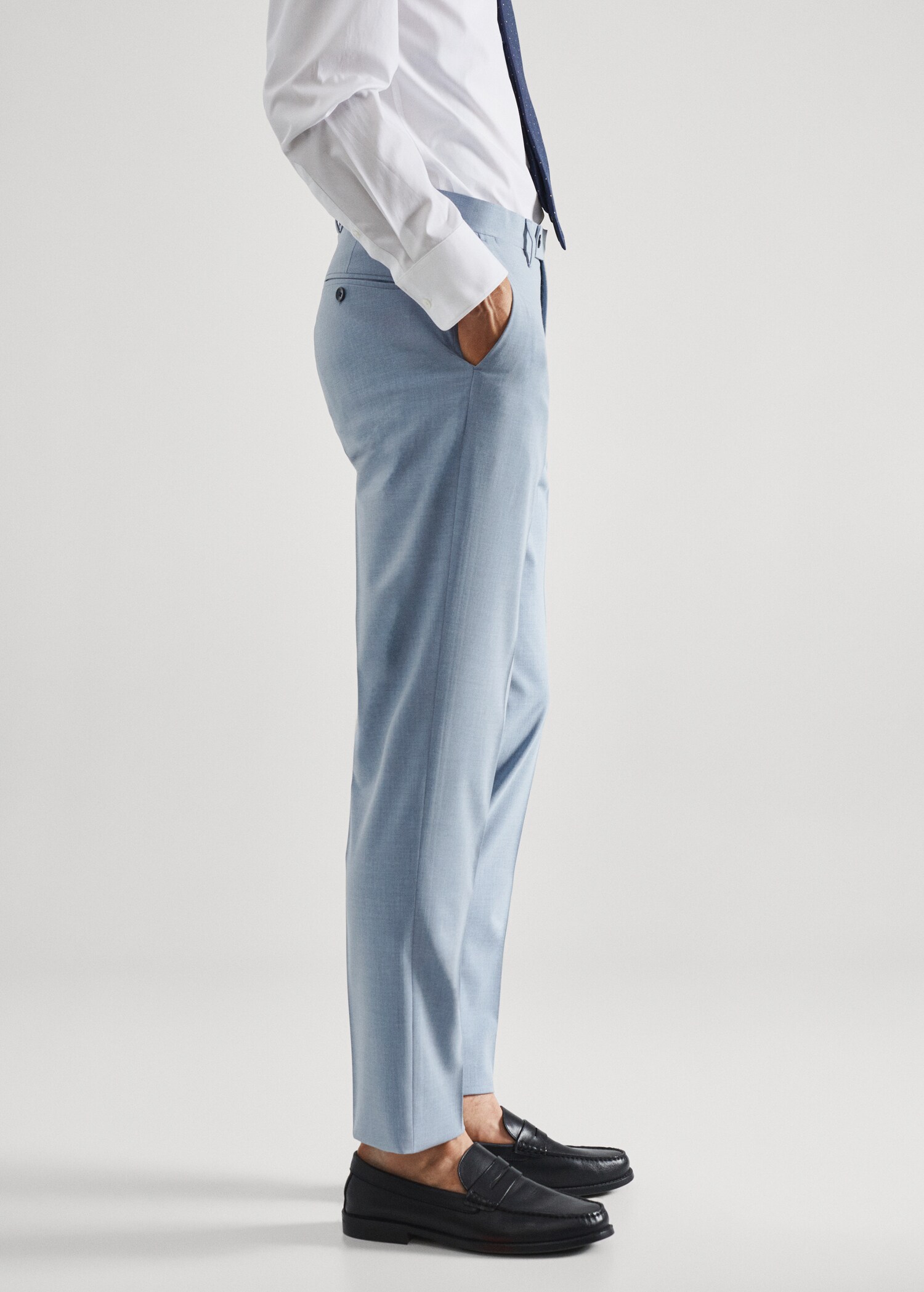 Stretch-fabric slim-fit suit pants - Details of the article 2
