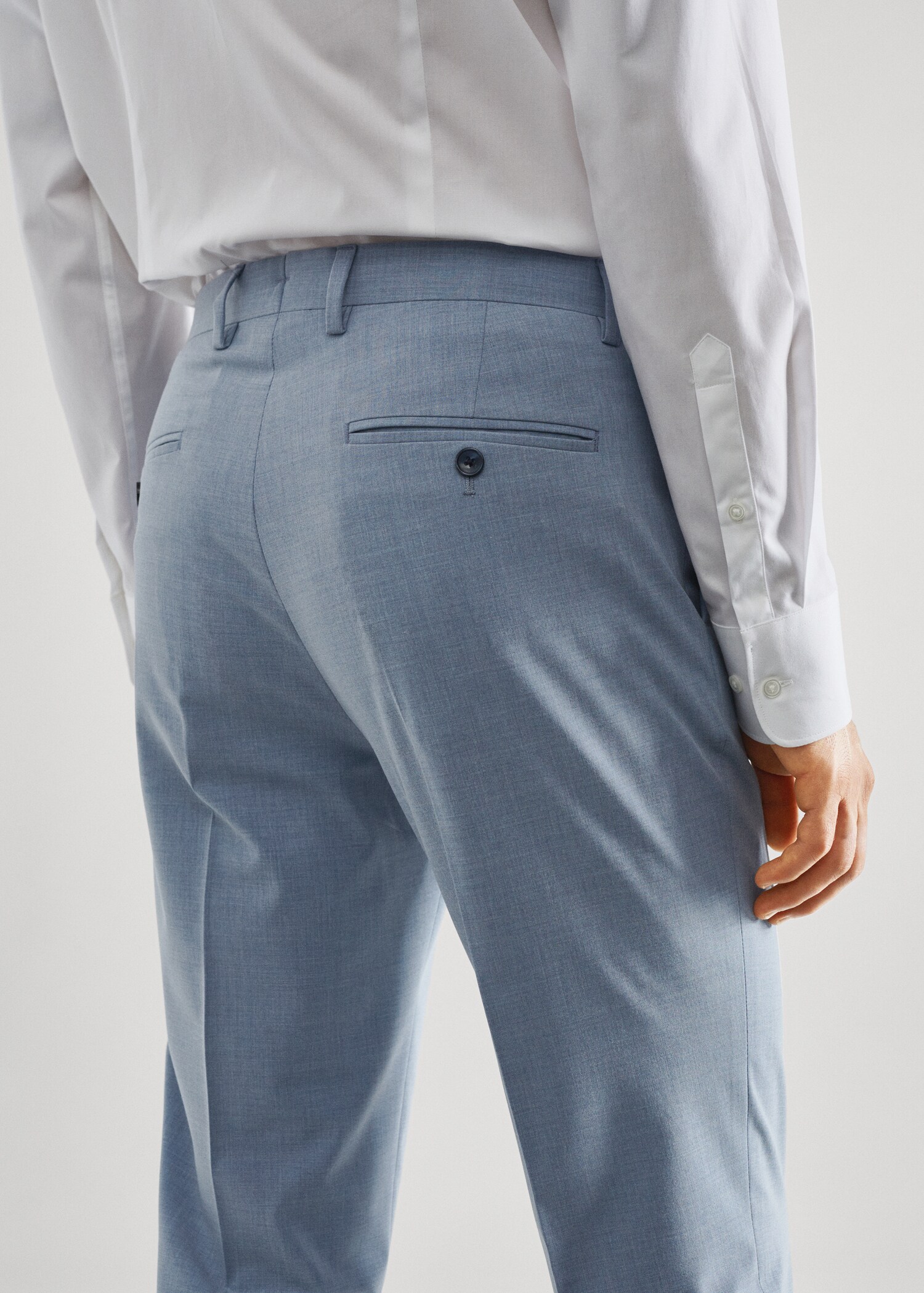 Stretch-fabric slim-fit suit pants - Details of the article 4