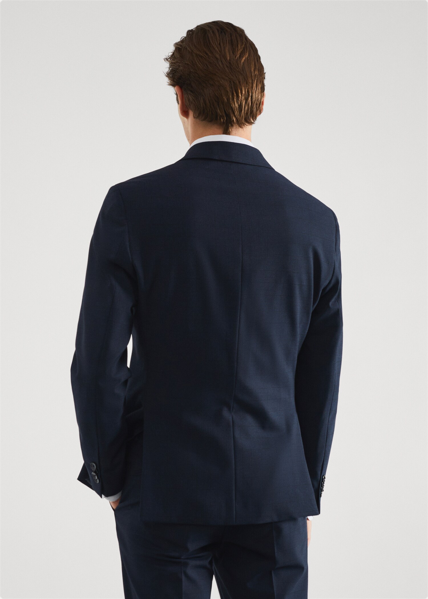 Americana traje estampada slim fit tejido strech - Reverso del artículo