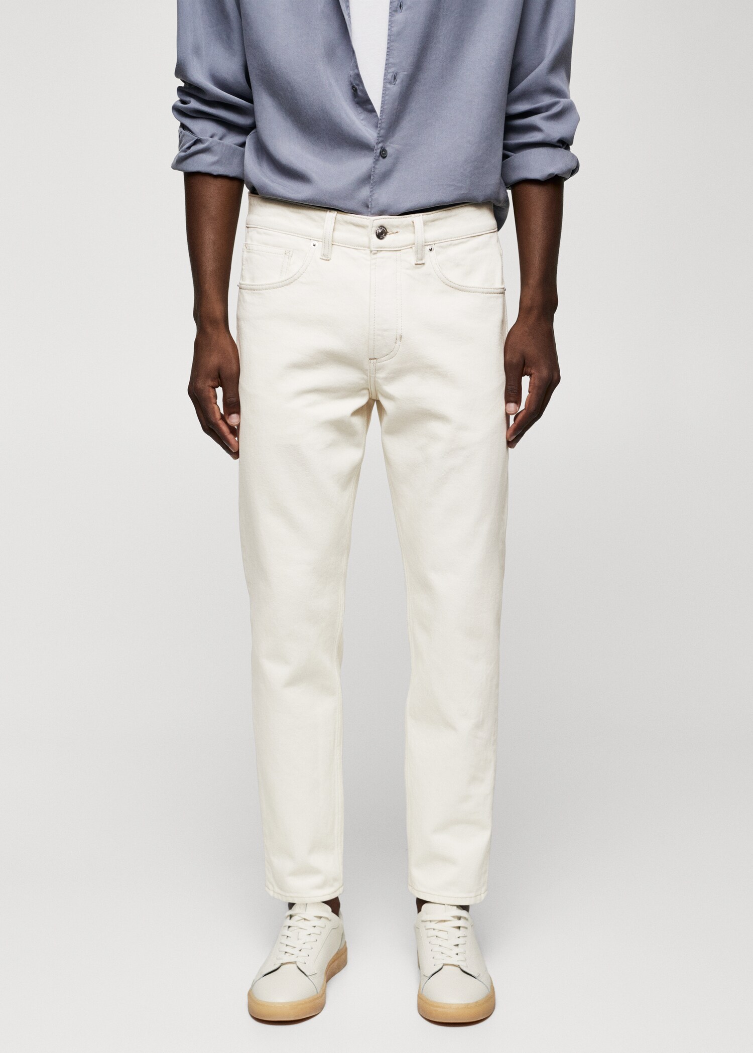 Ben tapered cropped jeans - Medium plane