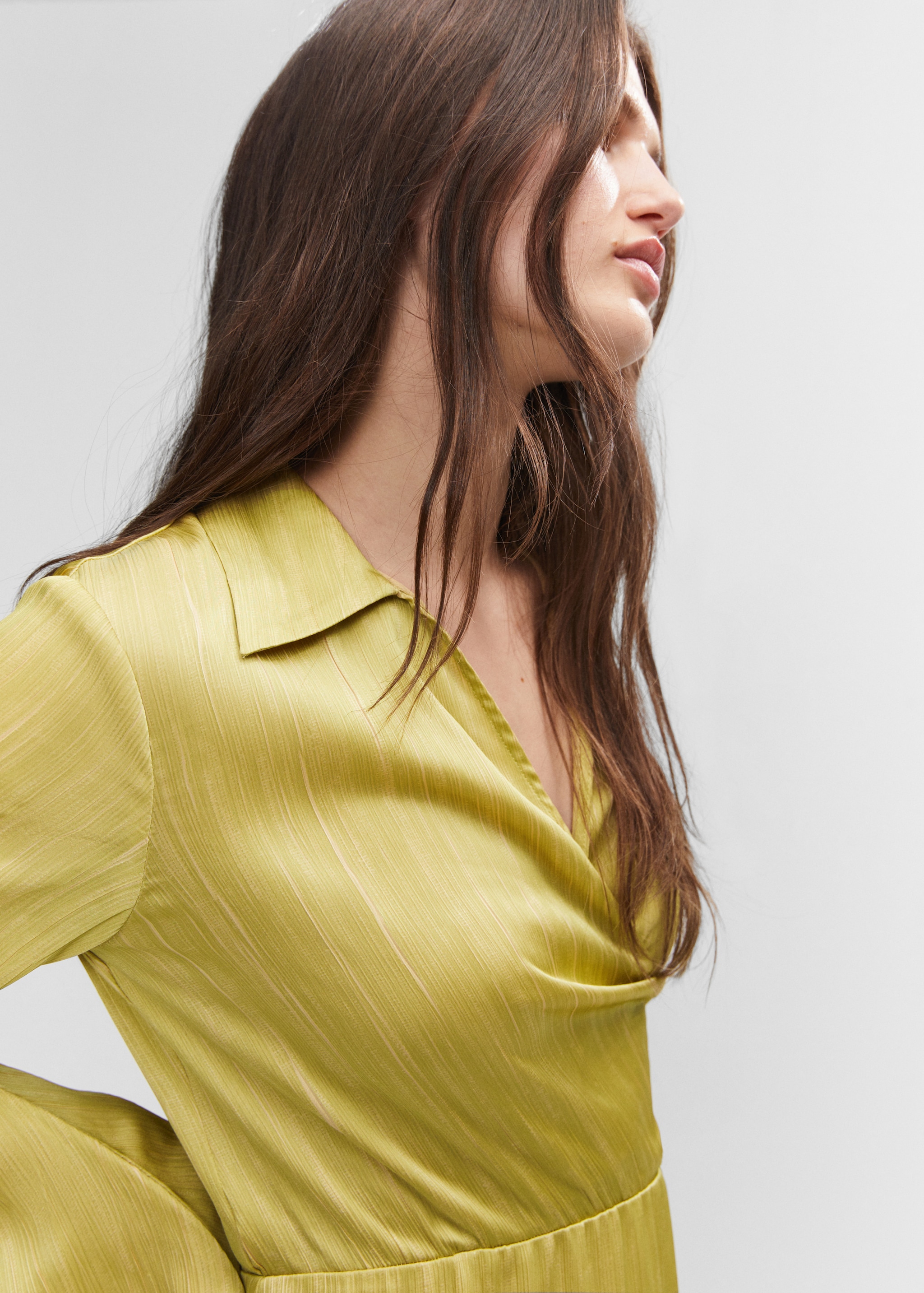 Robe chemisier satinée