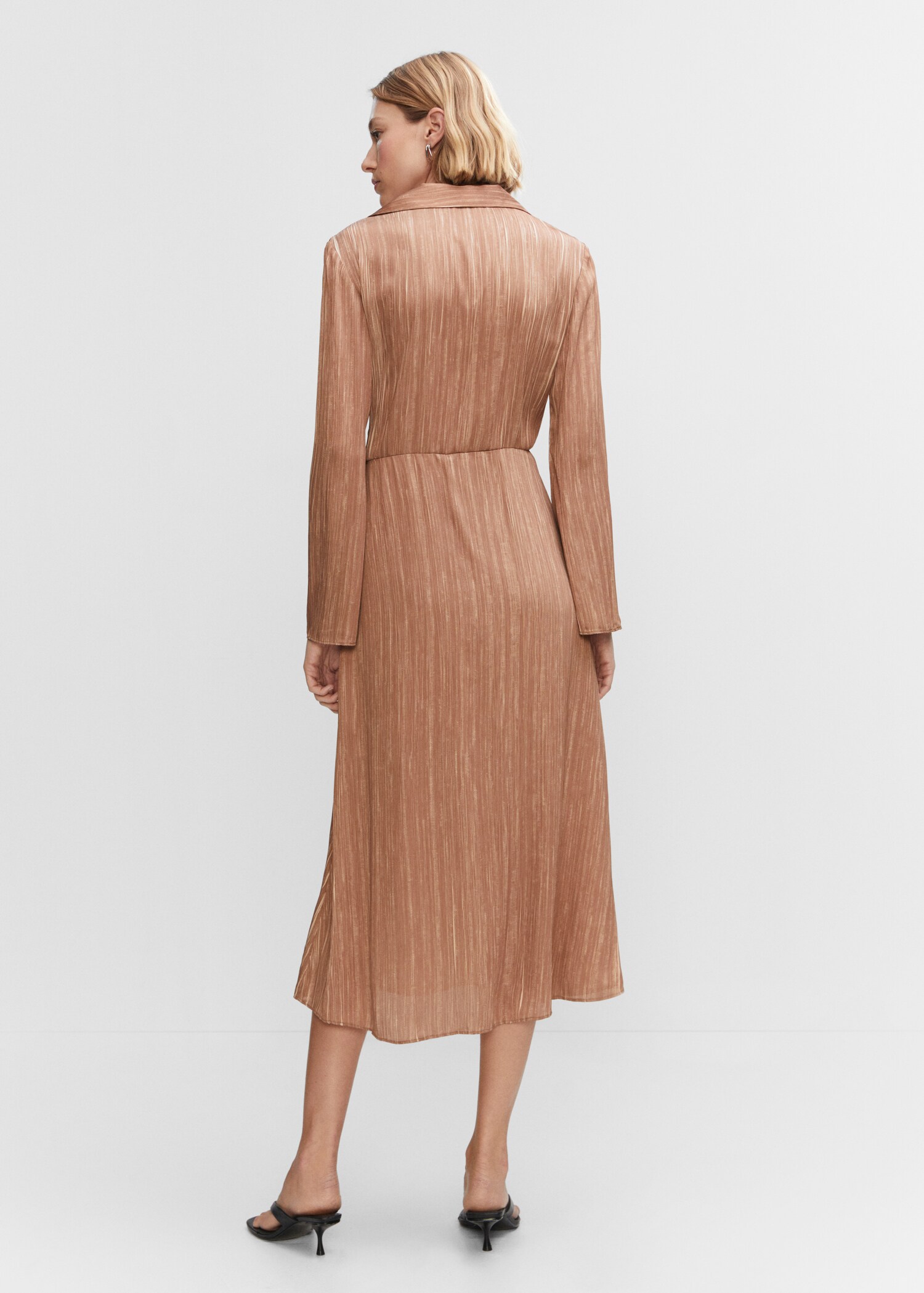 Satin shirt dress - Reverse of the article