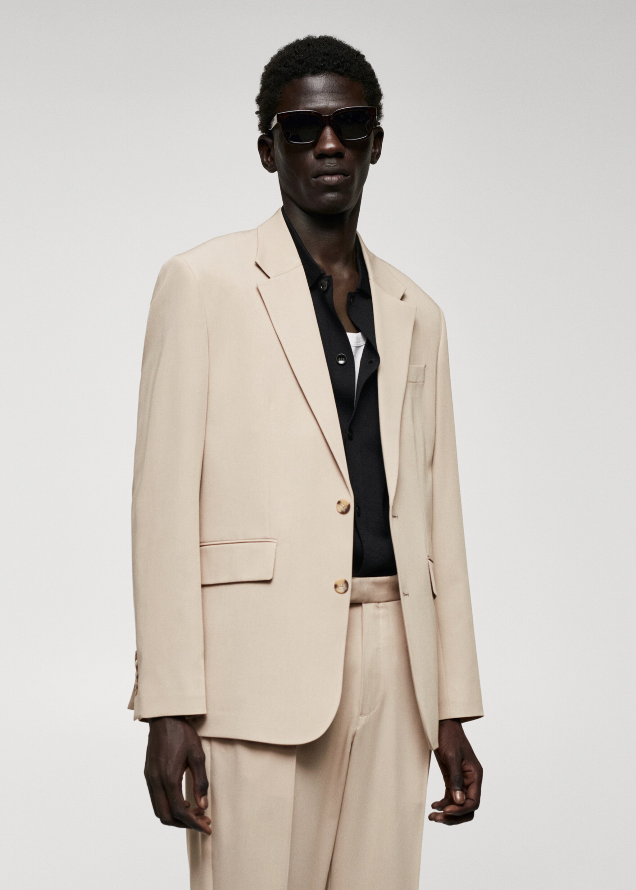 Regular fit suit blazer - Medium plane, Light/Pastel Grey. Ref: 57010717-00.