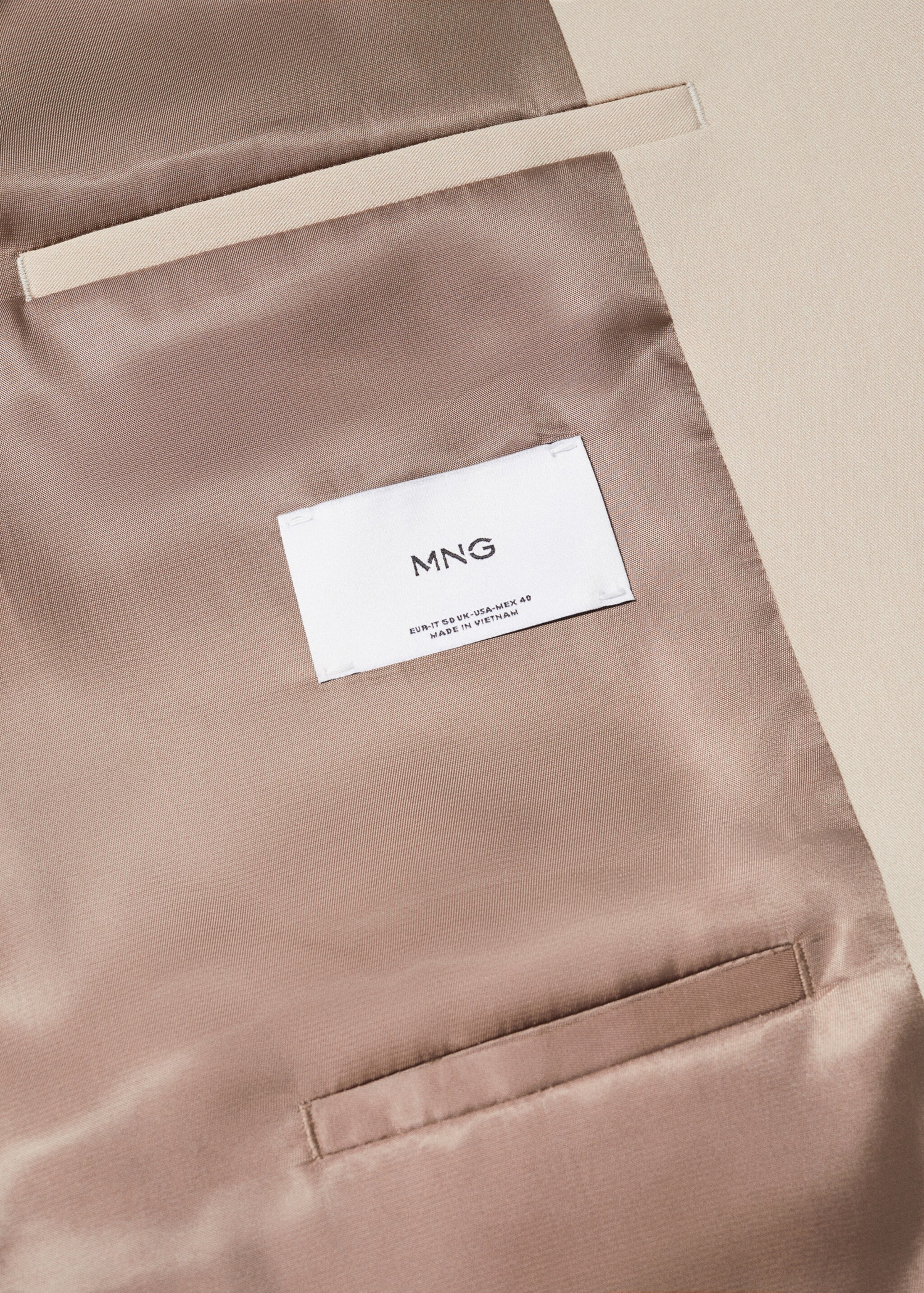 Regular fit suit blazer - Details of the article 0, Light/Pastel Grey. Ref: 57010717-00.