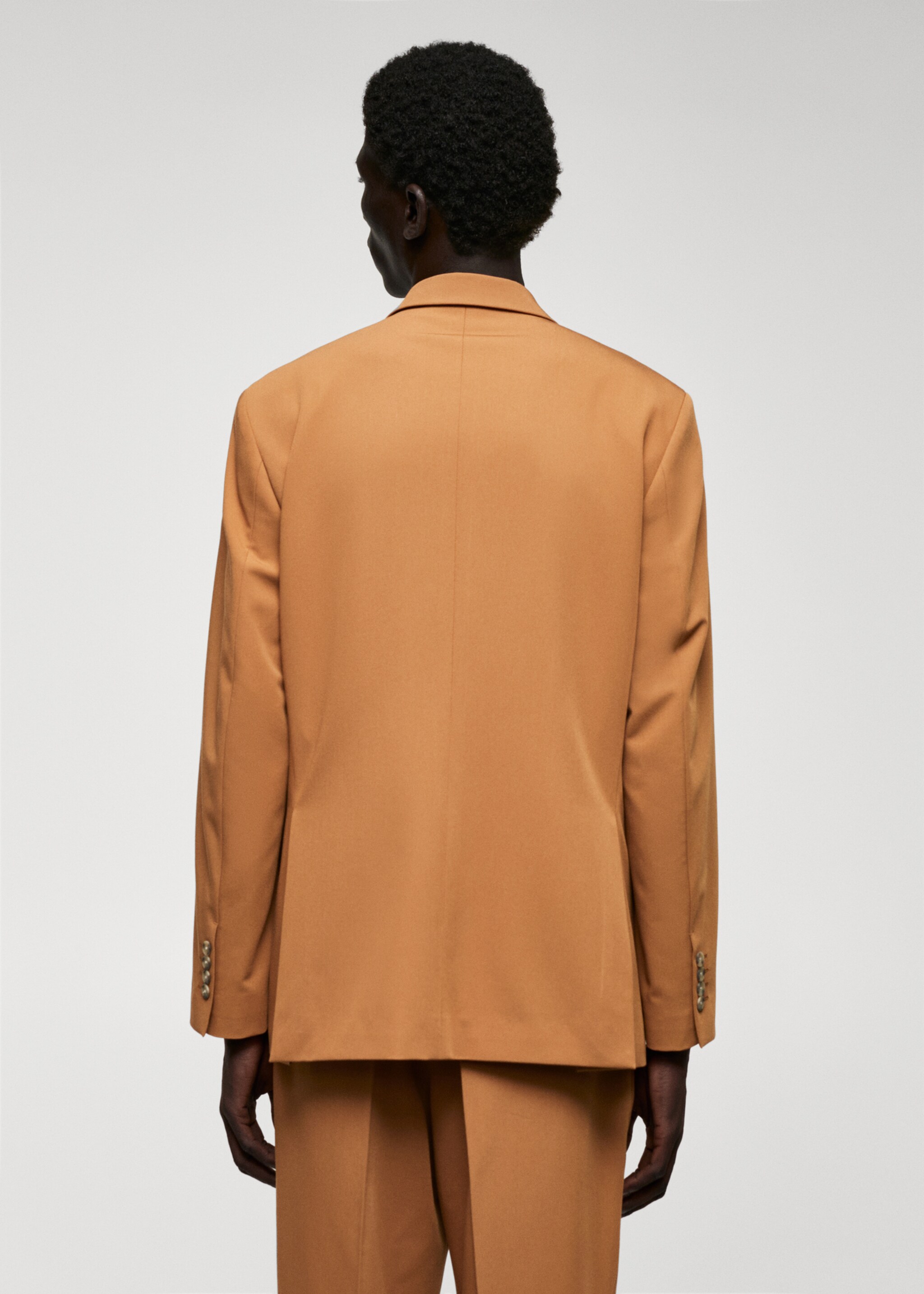 Regular fit suit blazer - Reverse of the article, Orange. Ref: 57010717-00.