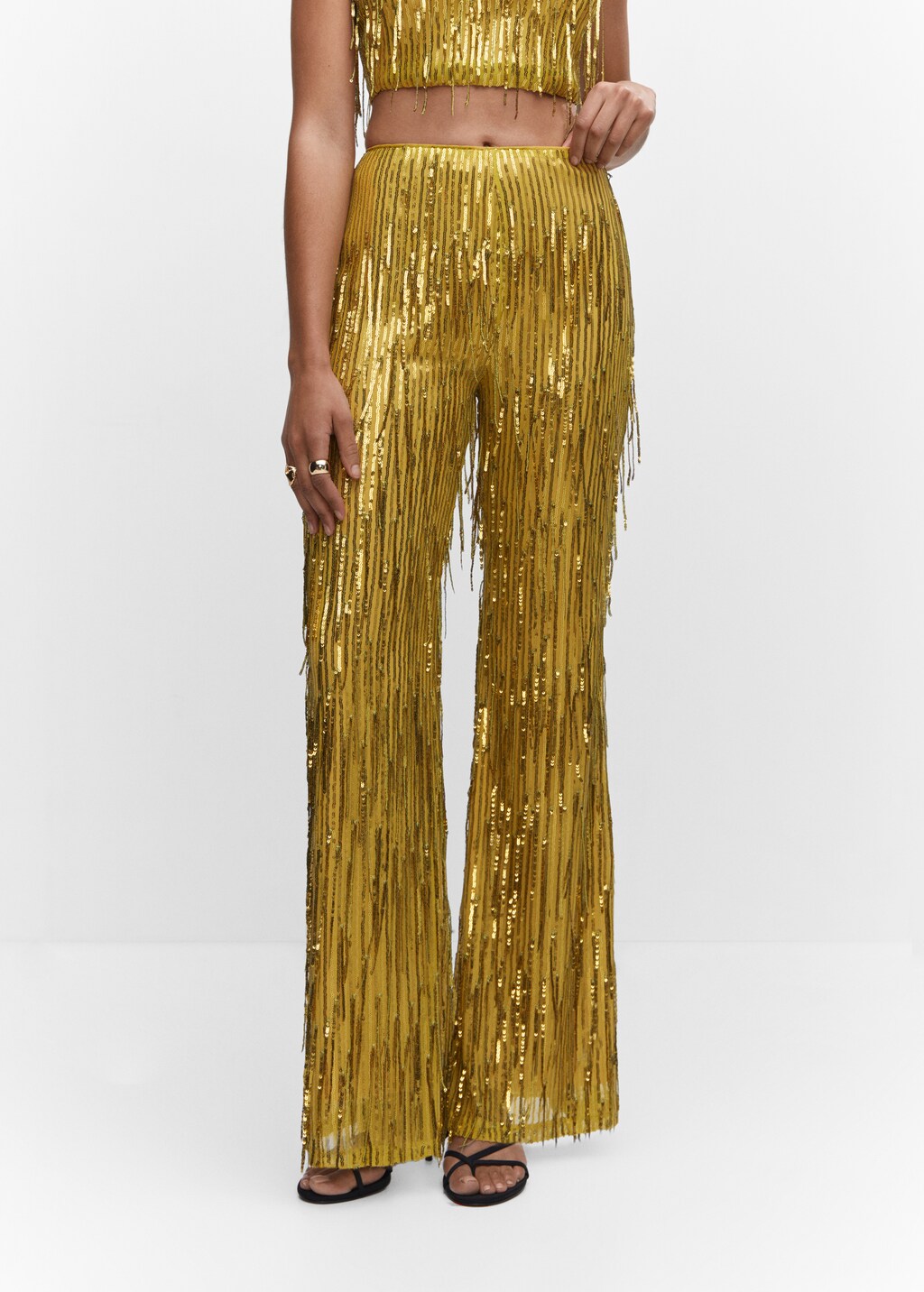 T-Party Fold Over Waist Mineral Wash Fringe Pants – Jalynn's
