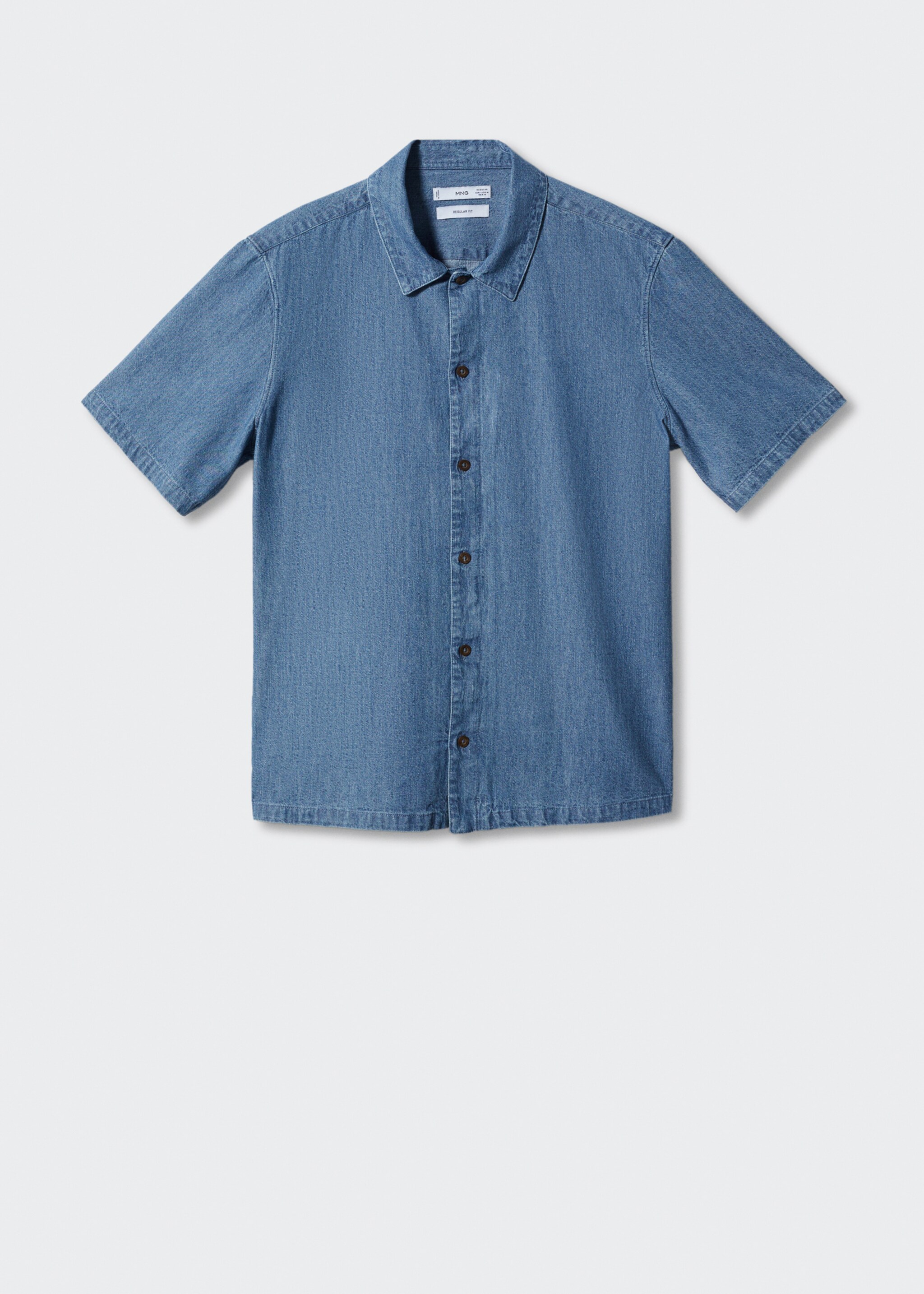 Košile chambray 100% bavlna - Zboží bez modelu, Středně modrá. Ref: 57010724-00.