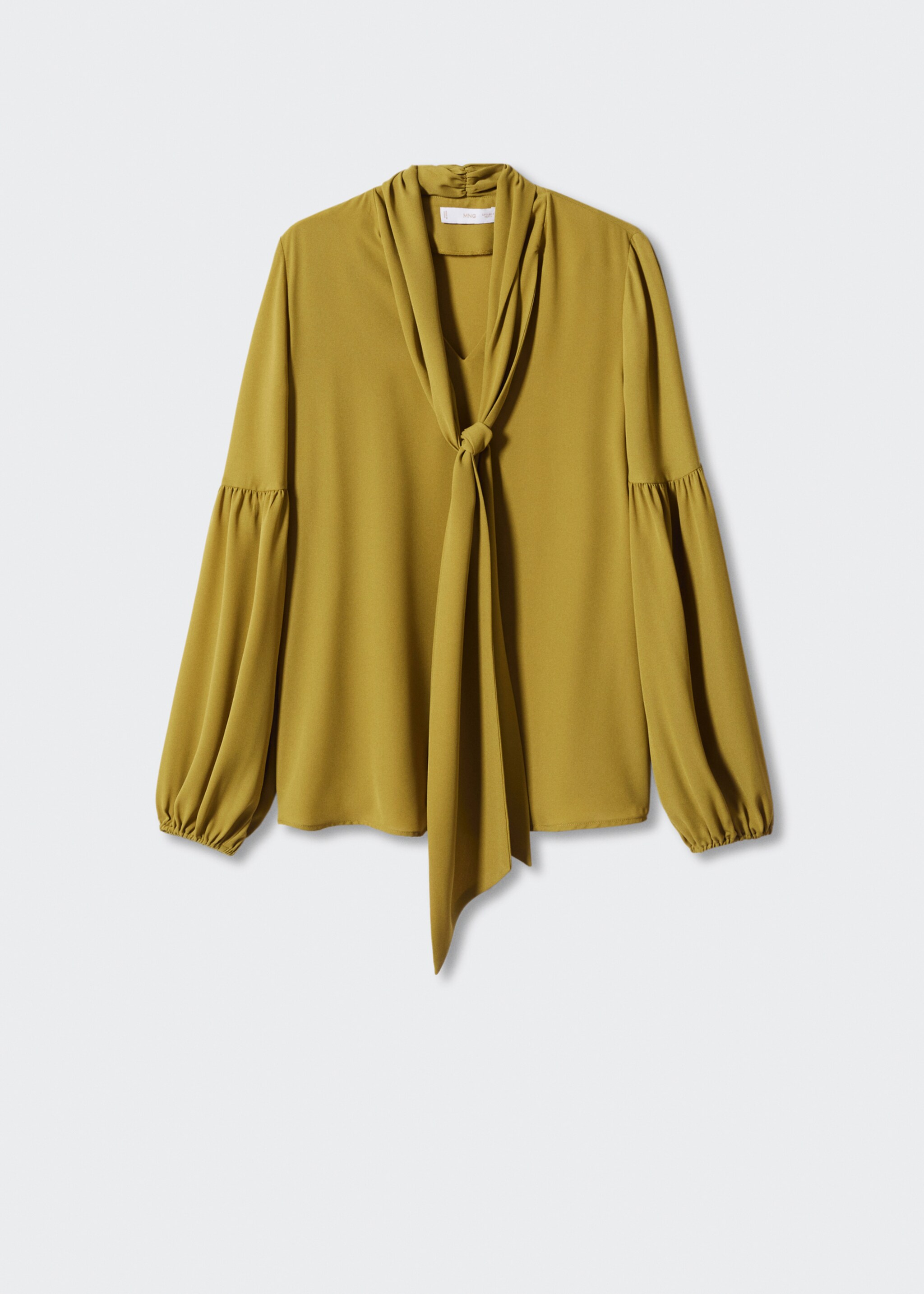 Blouse with puffed sleeves and bow - Article without model