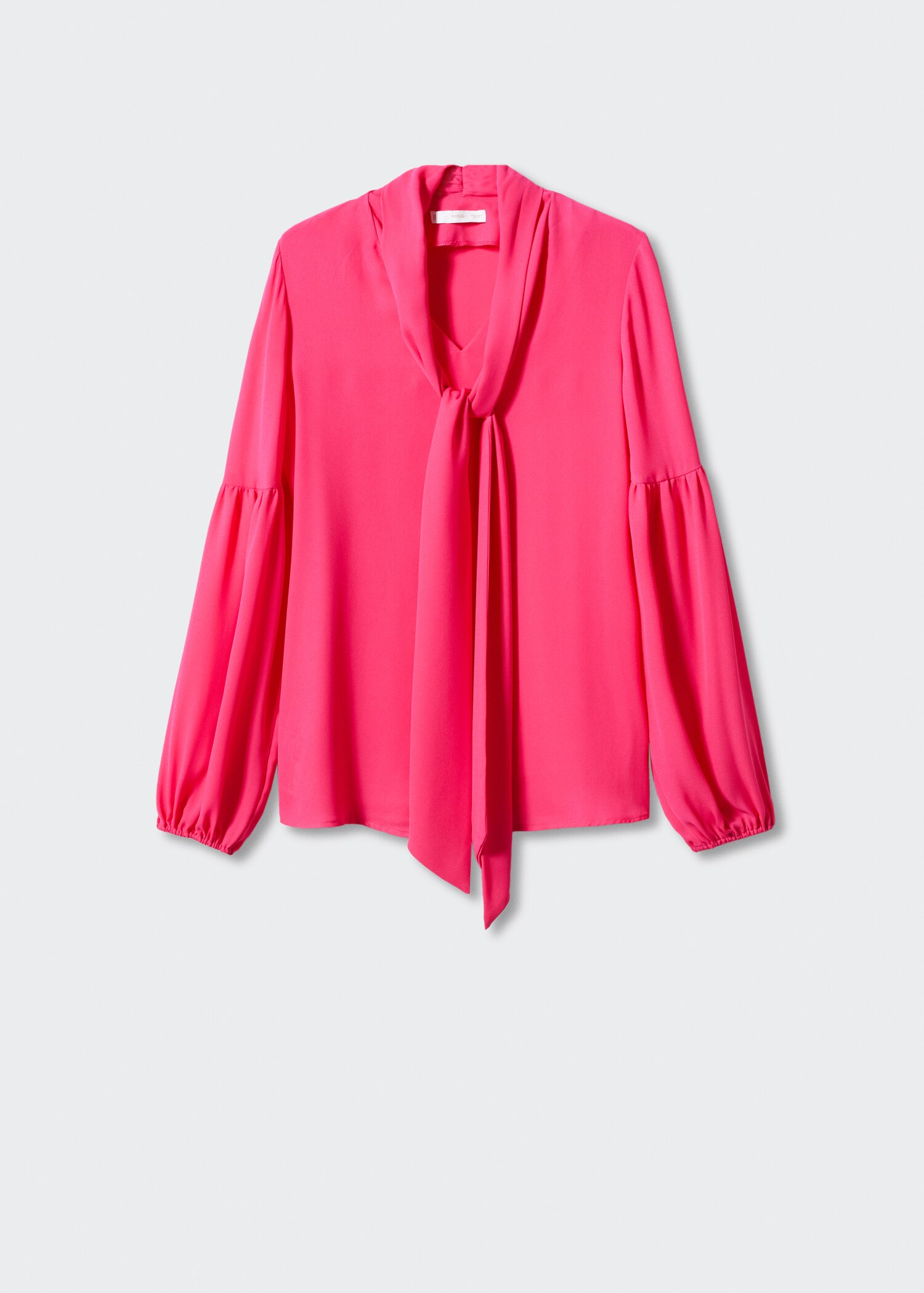 Blouse with puffed sleeves and bow - Article without model