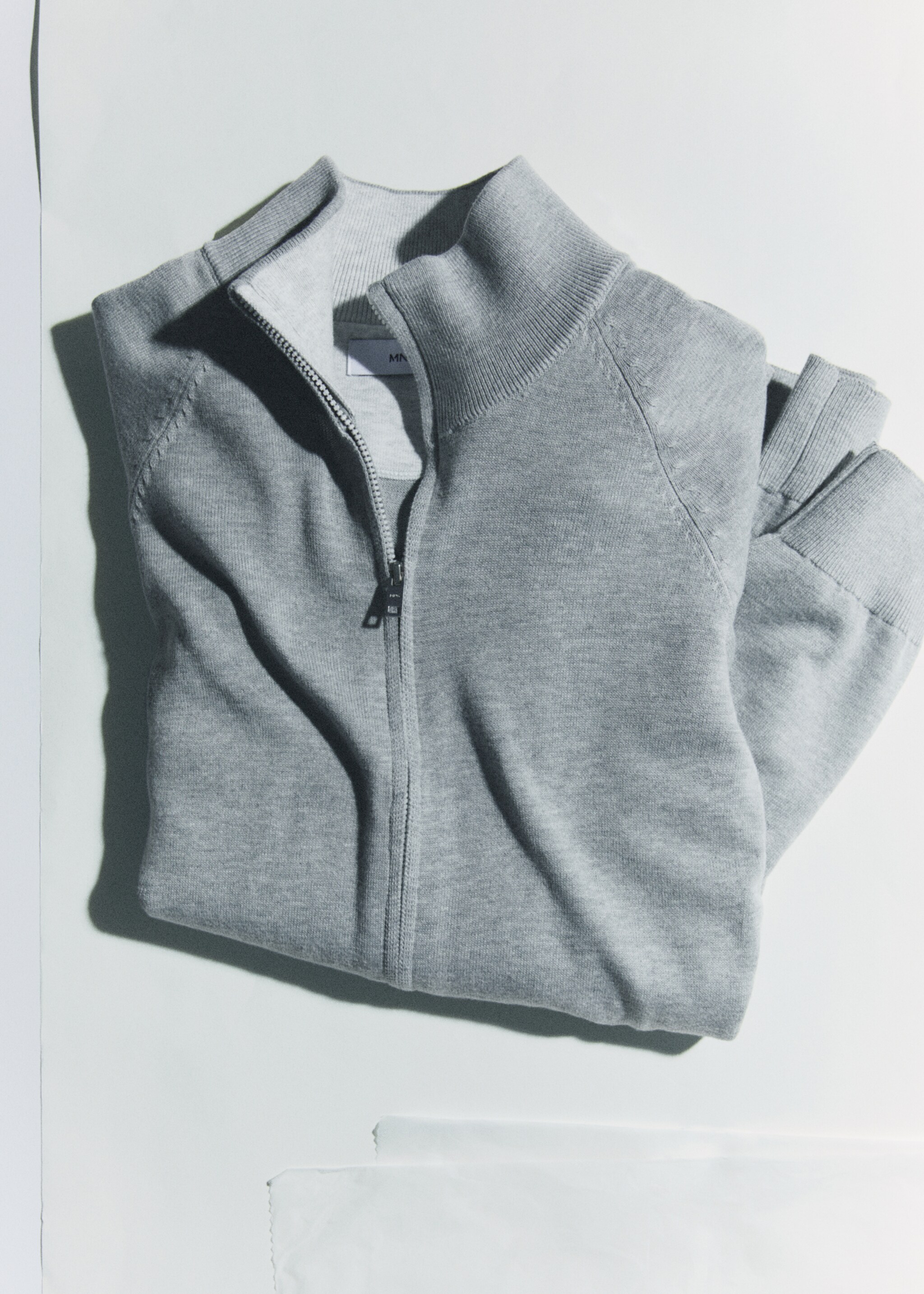 Baumwollstrickjacke mit Zipper - Detail des Artikels 5