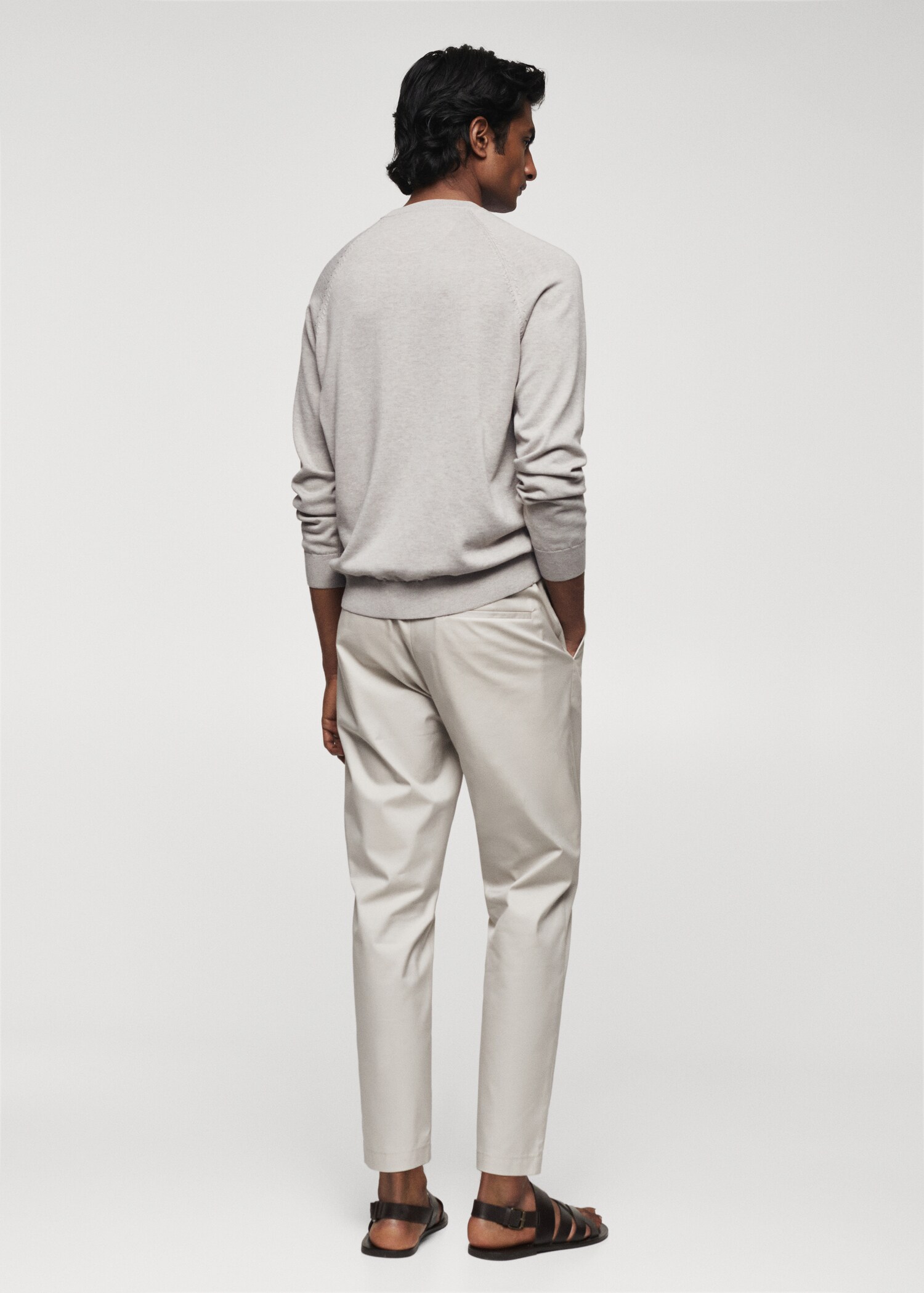 Fine-knit cotton sweater - Reverse of the article