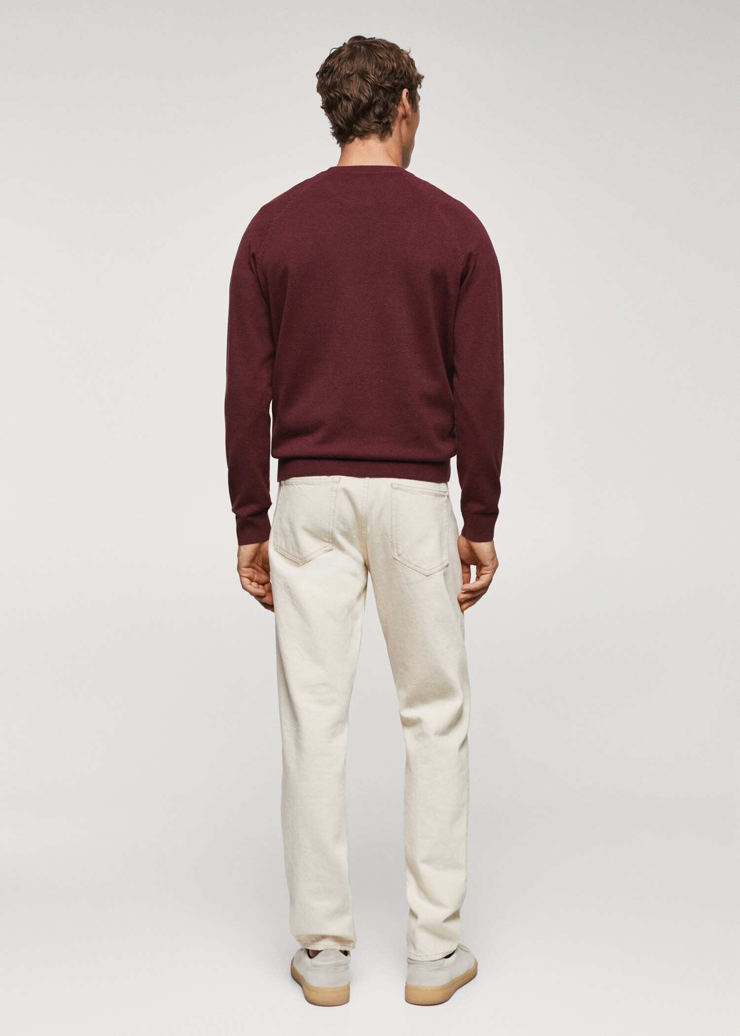 Fine-knit cotton sweater - Reverse of the article