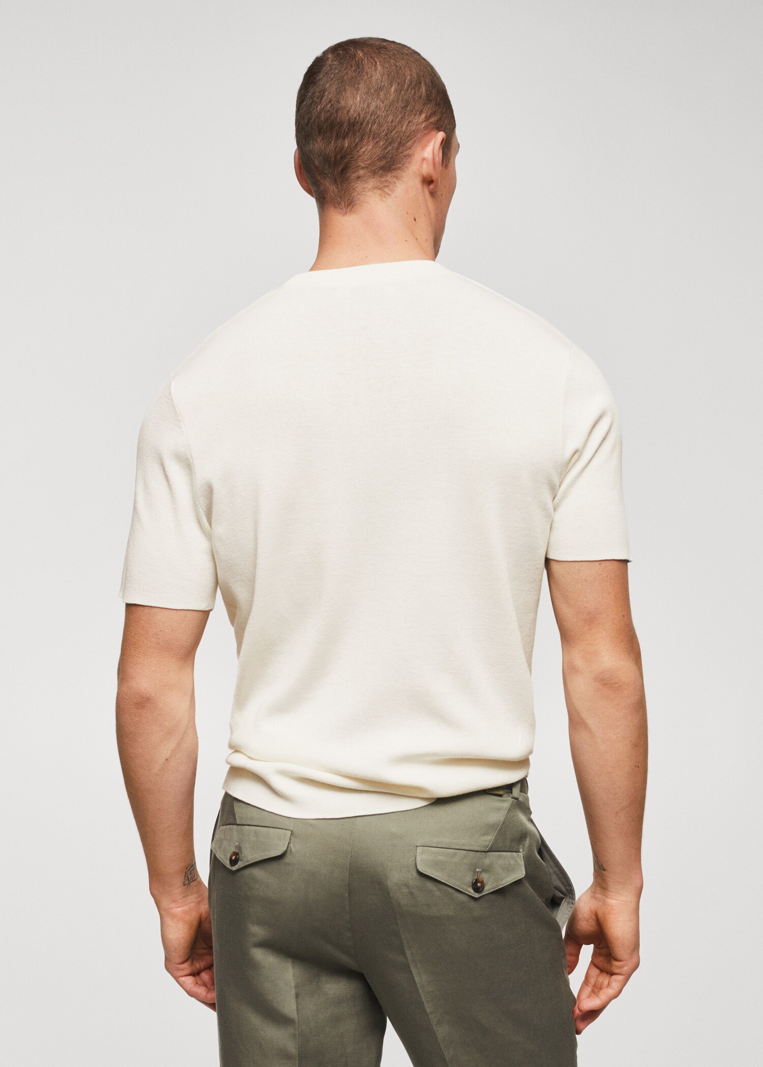 Camiseta punto fino algodón - Reverso del artículo