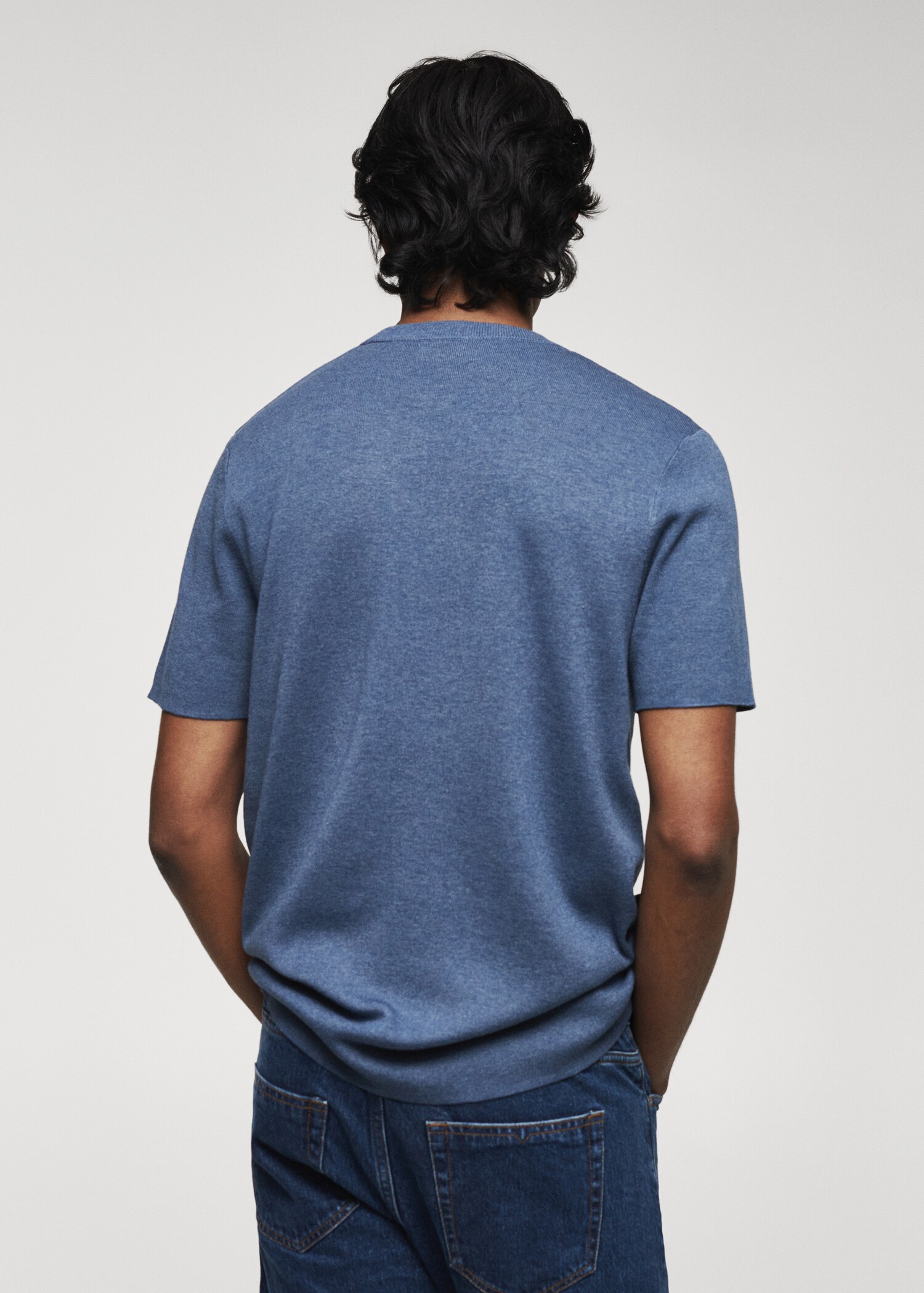 Camiseta punto fino algodón - Reverso del artículo