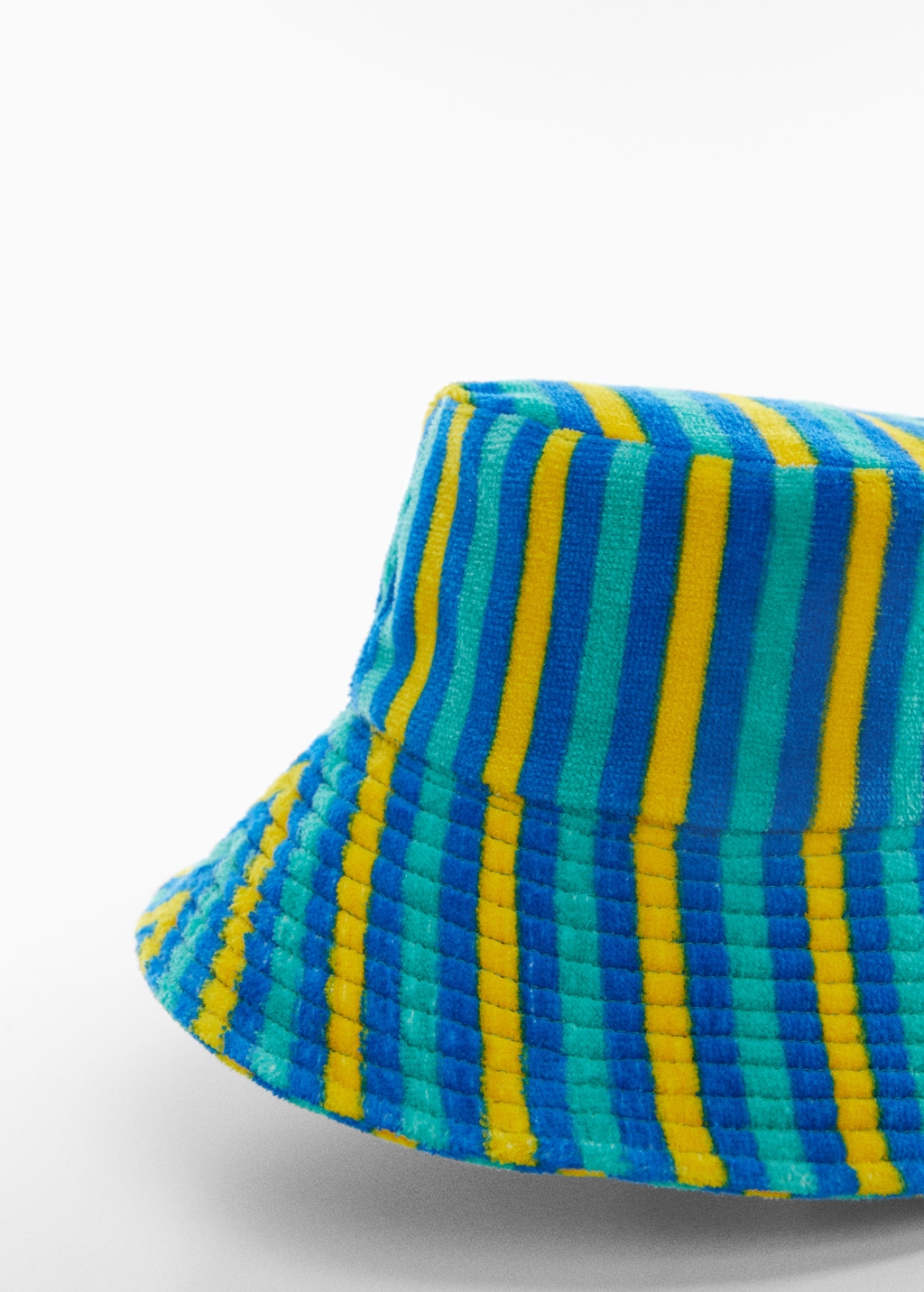 White terry cloth bucket hat clearance