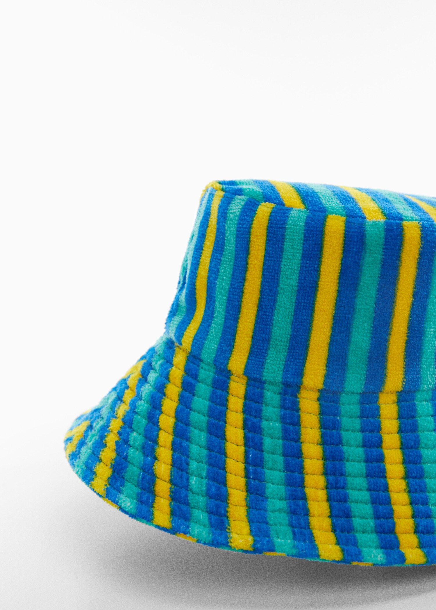 Striped terry cloth bucket hat - Medium plane