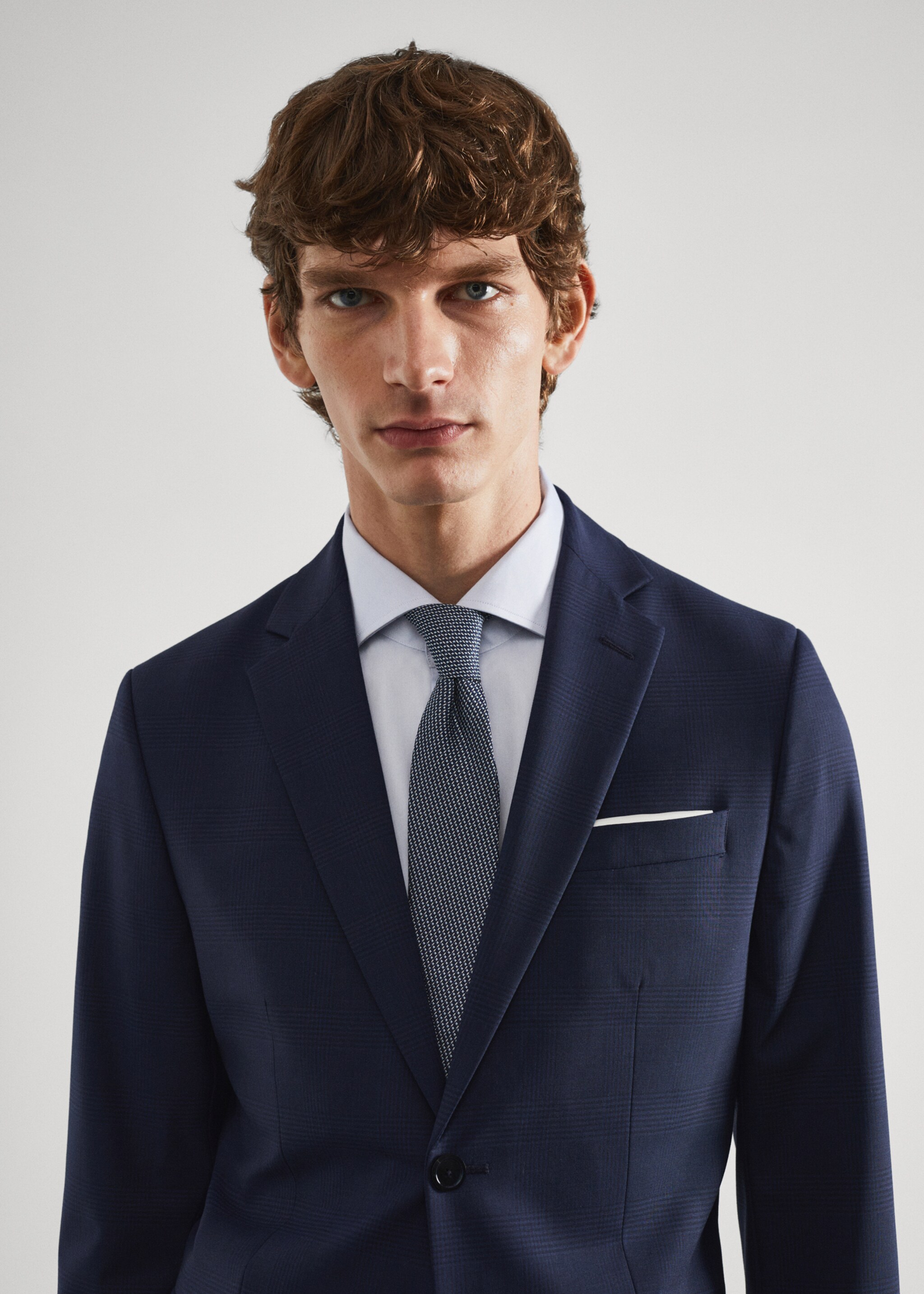 Americana traje lana slim fit cuadros - Detalle del artículo 1