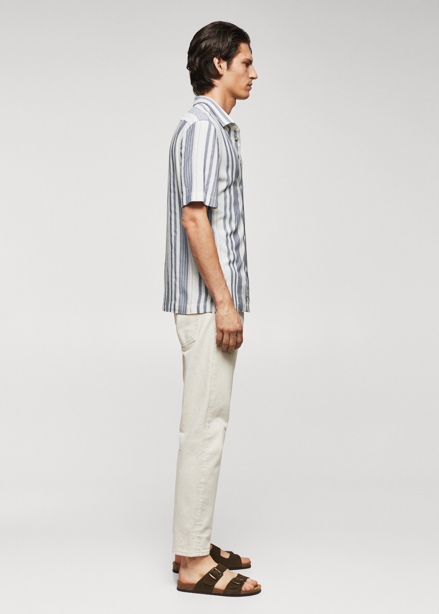 Smalrandig skjorta slim fit textur - Detaljer om artikeln 2