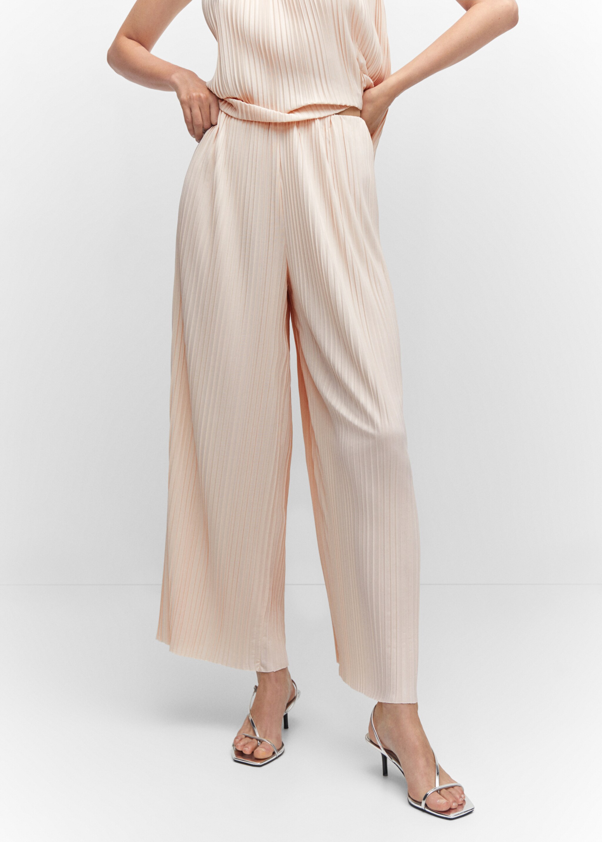 Pleated wide-leg trousers - Medium plane