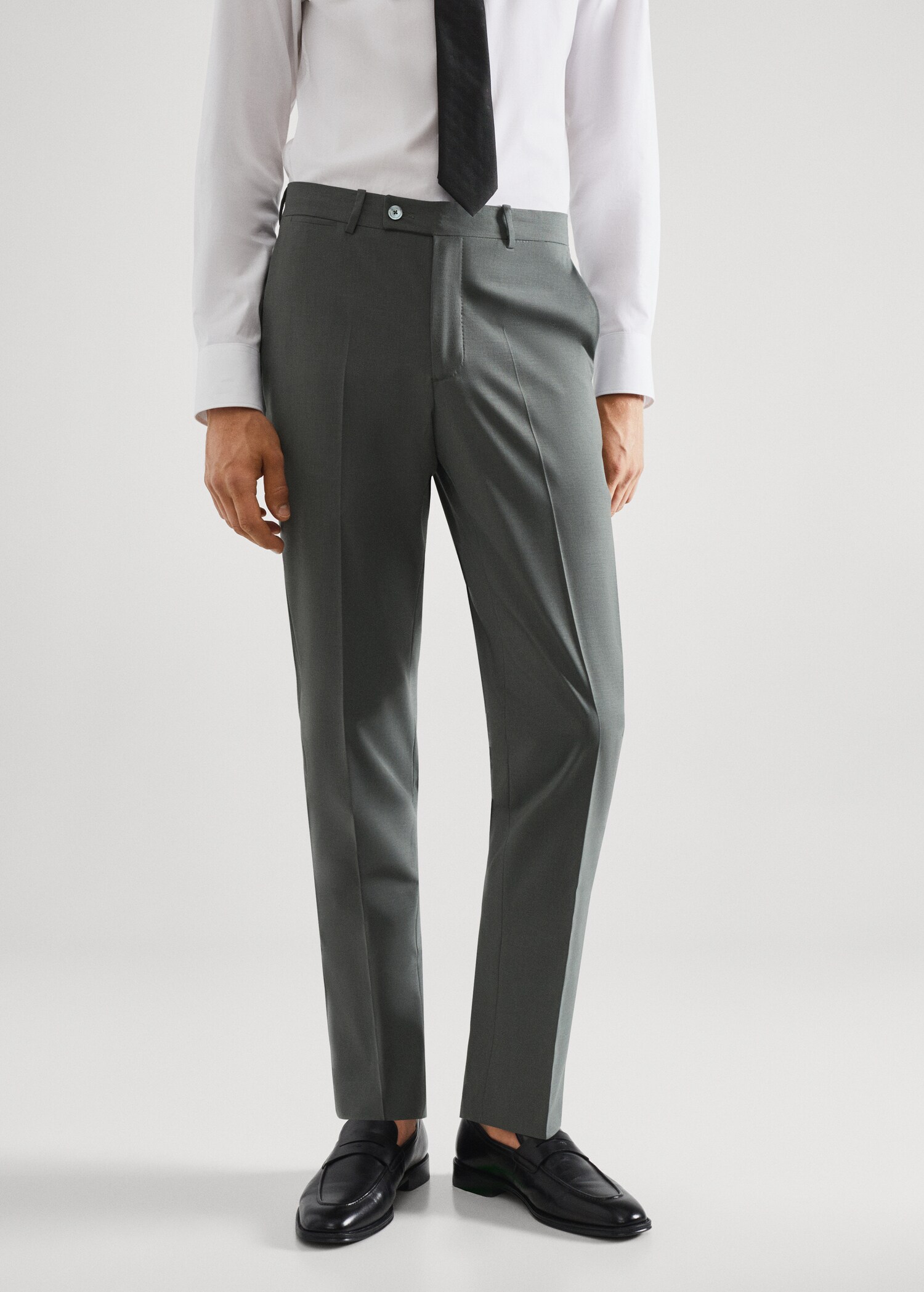 Wool slim-fit suit pants  - Medium plane