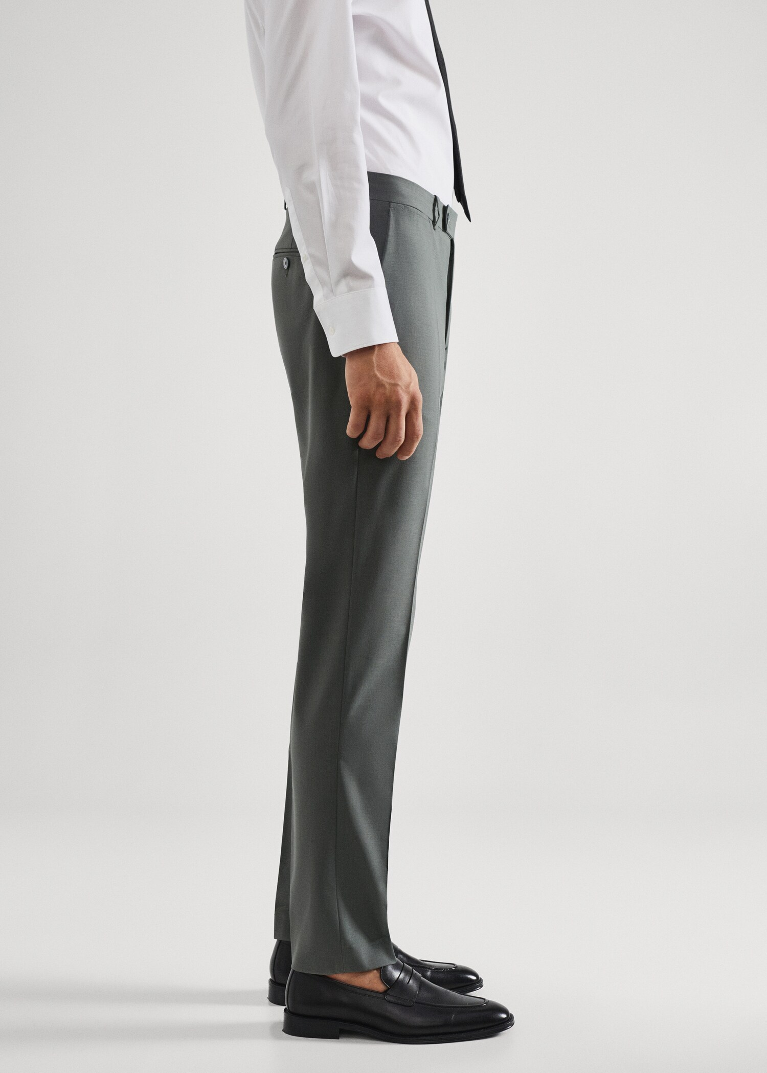 Wool slim-fit suit pants  - Details of the article 2