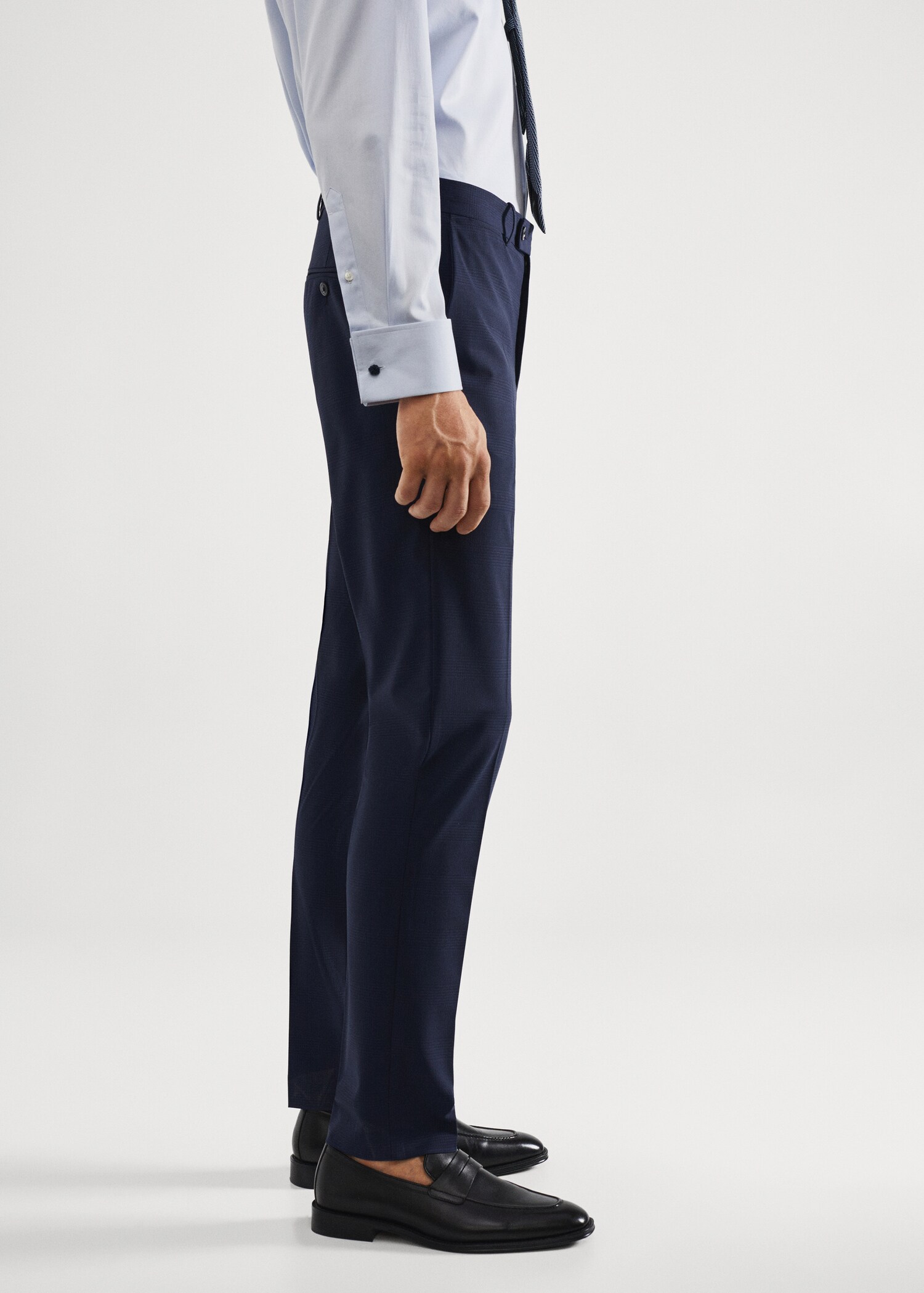 Wool slim-fit check suit pants - Details of the article 2