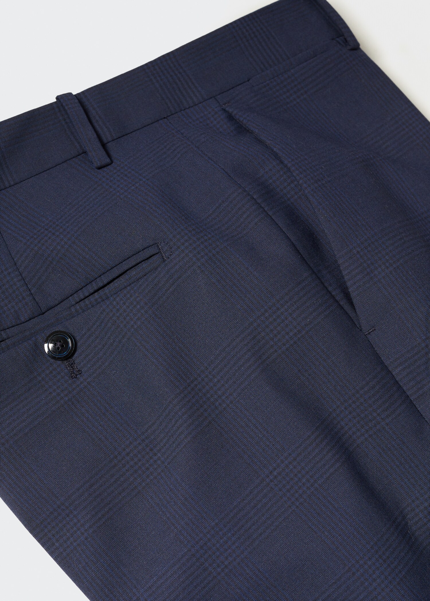Wool slim-fit check suit pants - Details of the article 8
