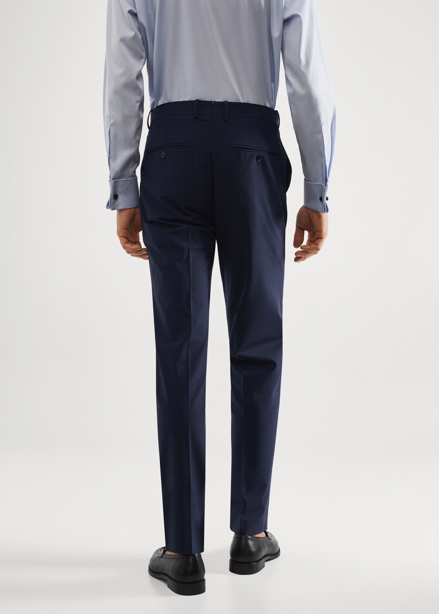 Wool slim-fit check suit pants - Reverse of the article