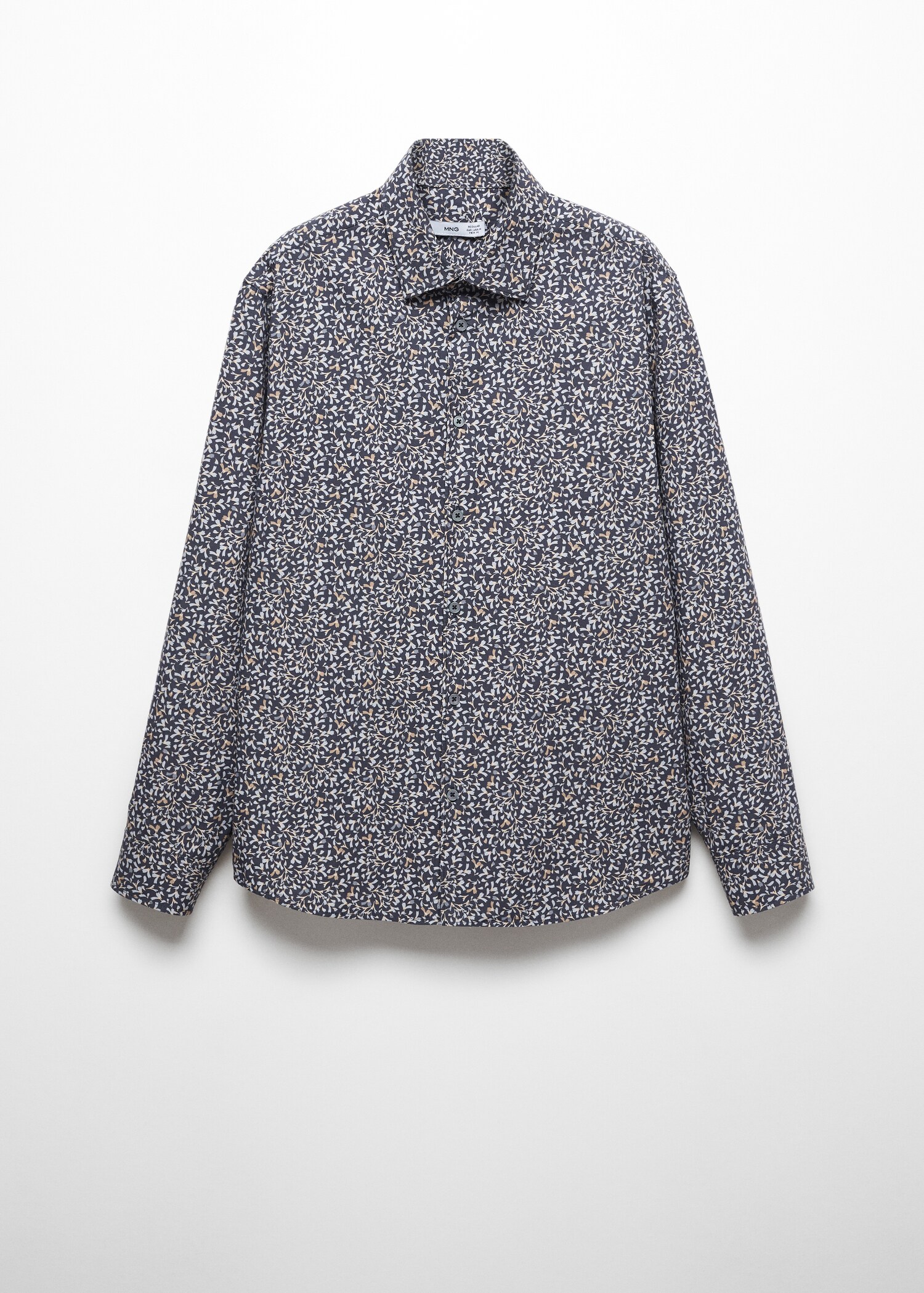 Chemise 100 % coton en imprimé micro-feuilles - Article sans modèle