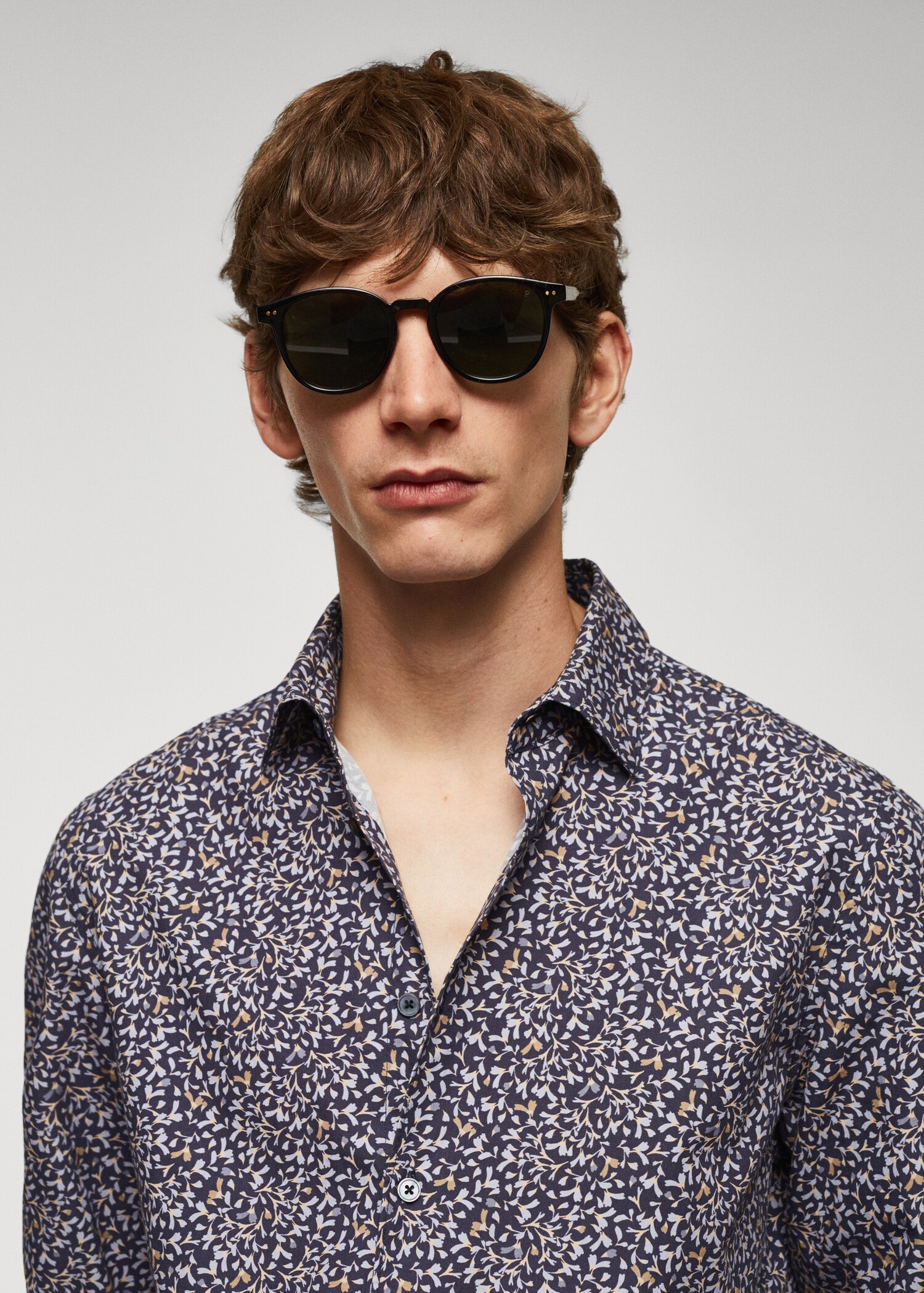 Chemise 100 % coton en imprimé micro-feuilles - Détail de l'article 1