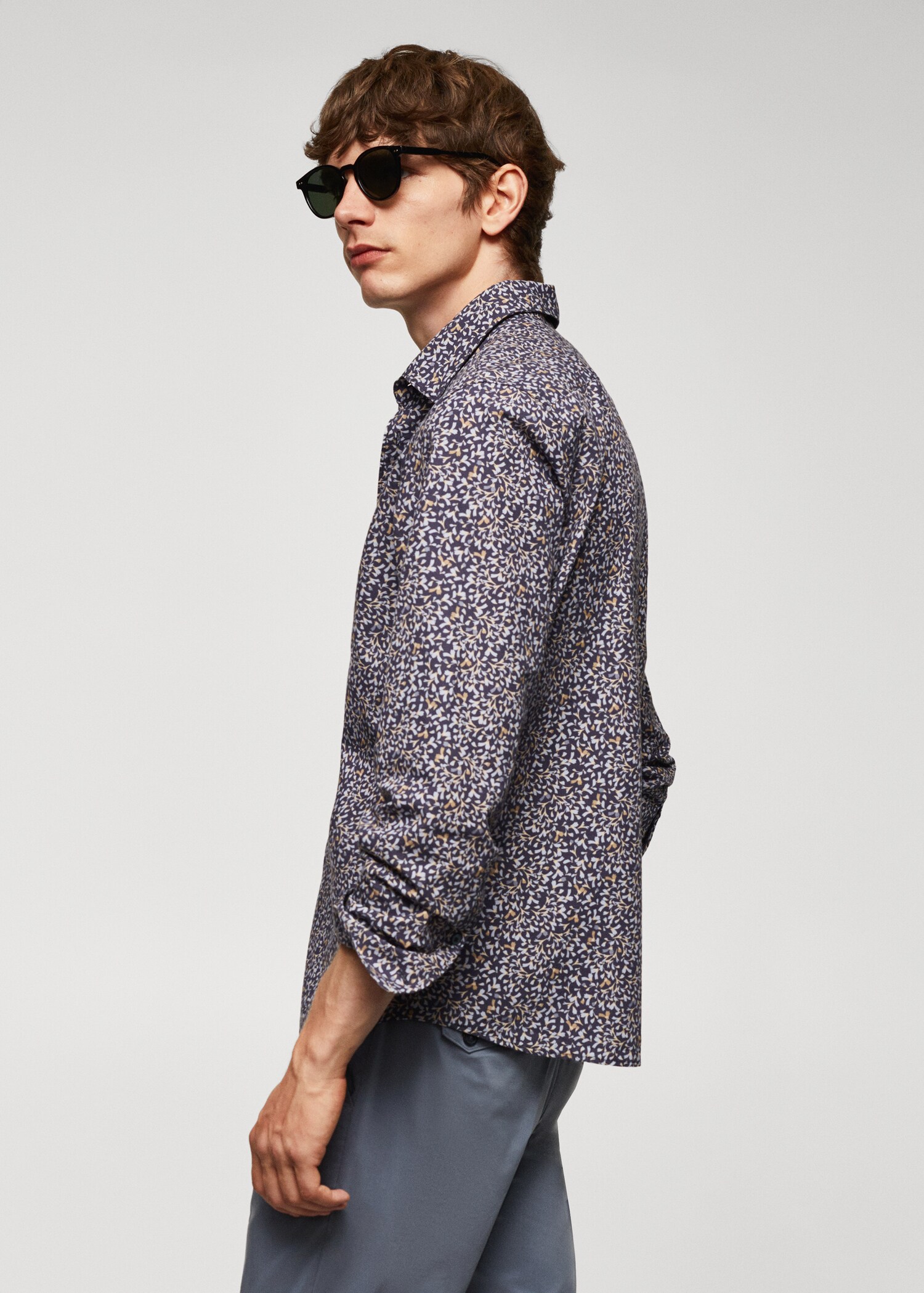 Chemise 100 % coton en imprimé micro-feuilles - Détail de l'article 2
