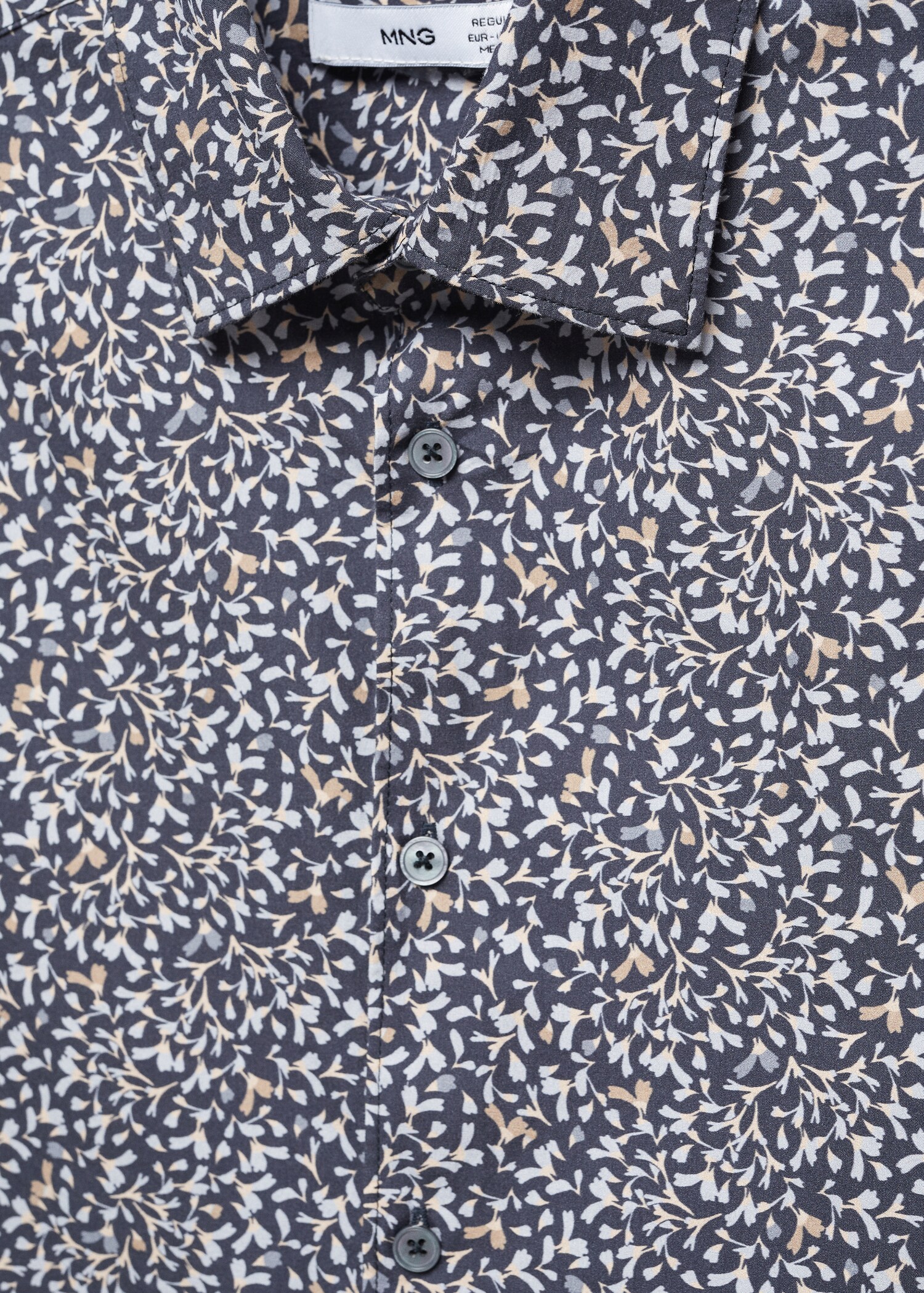 Chemise 100 % coton en imprimé micro-feuilles - Détail de l'article 8