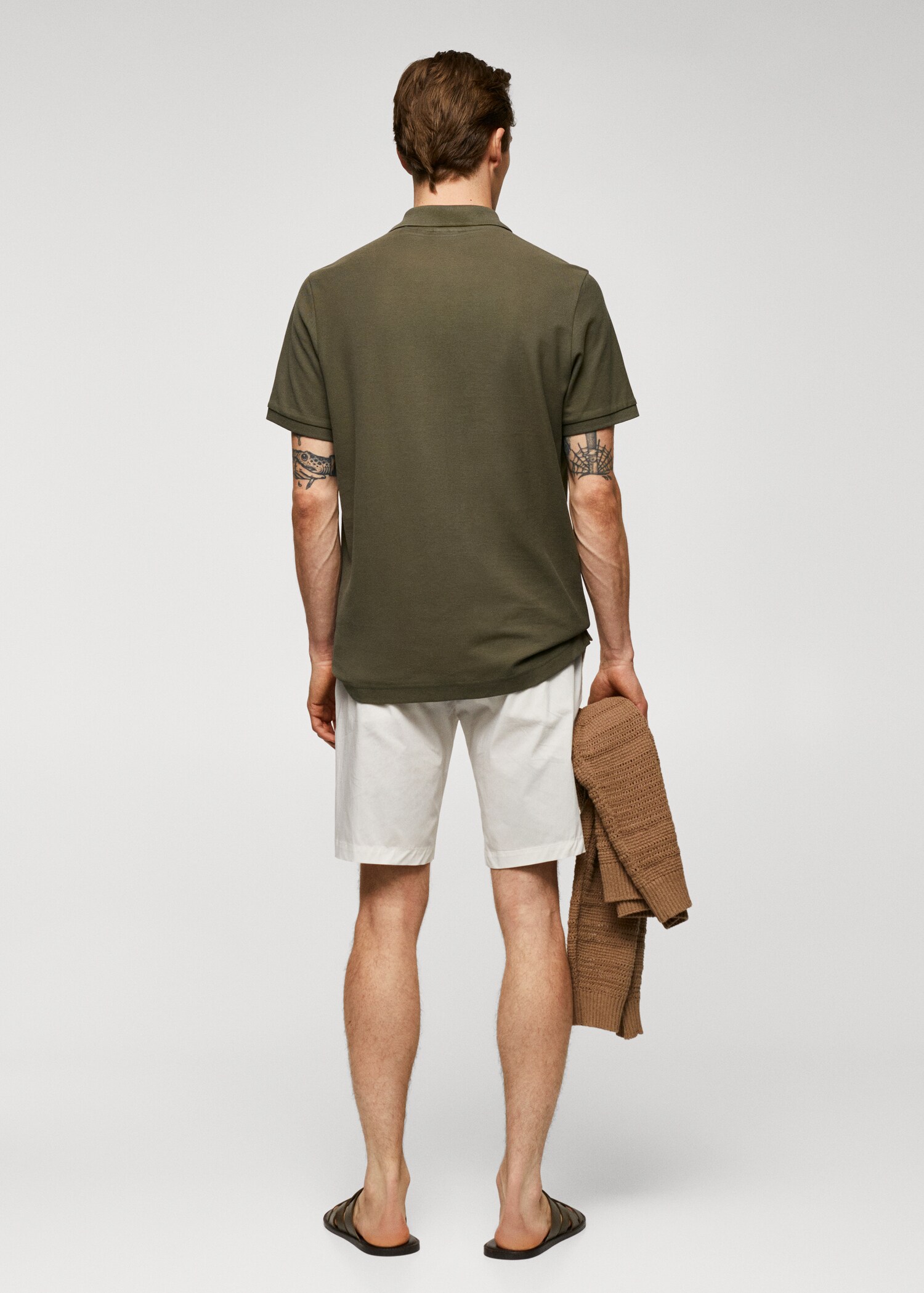 100% cotton pique polo shirt - Reverse of the article