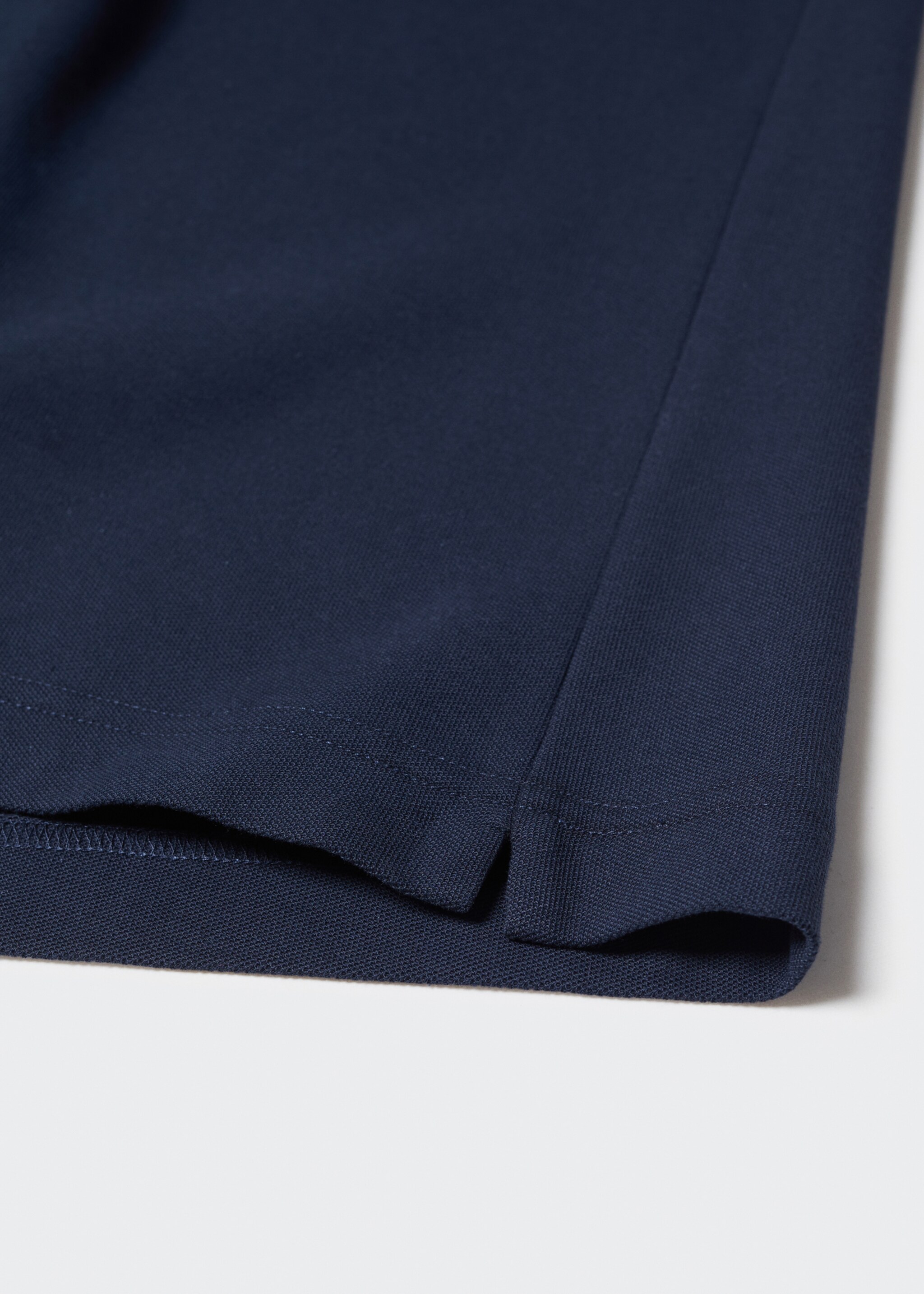 100% cotton pique polo shirt - Details of the article 8, Dark Navy. Ref: 57010776-00.