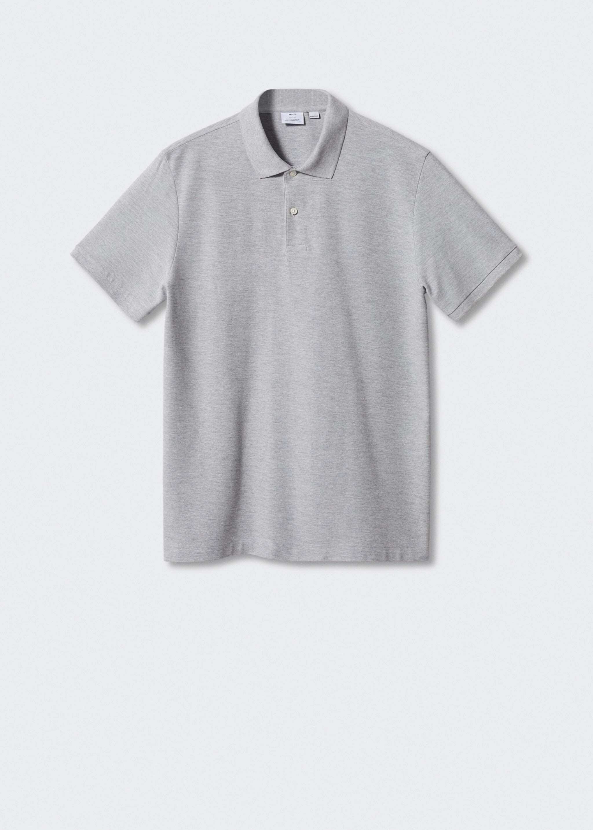 Polo 100% algodón pique - Artículo sin modelo, Gris claro vigoré. Ref: 57010776-00.
