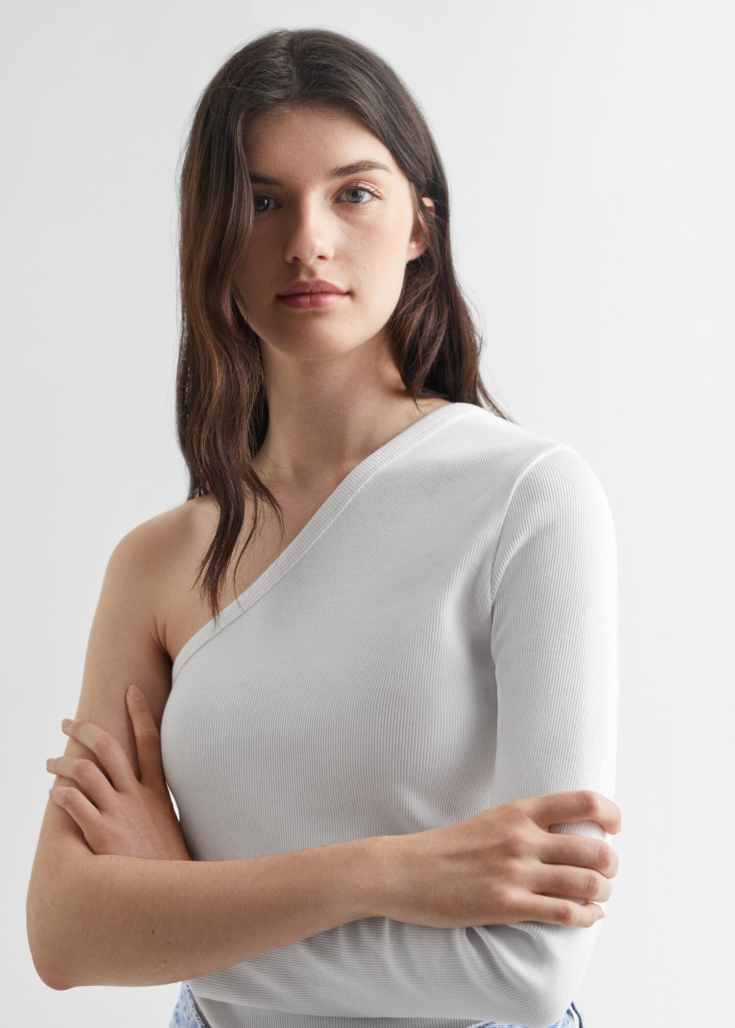 Tricou asimetric din bumbac - Detaliu al articolului 1