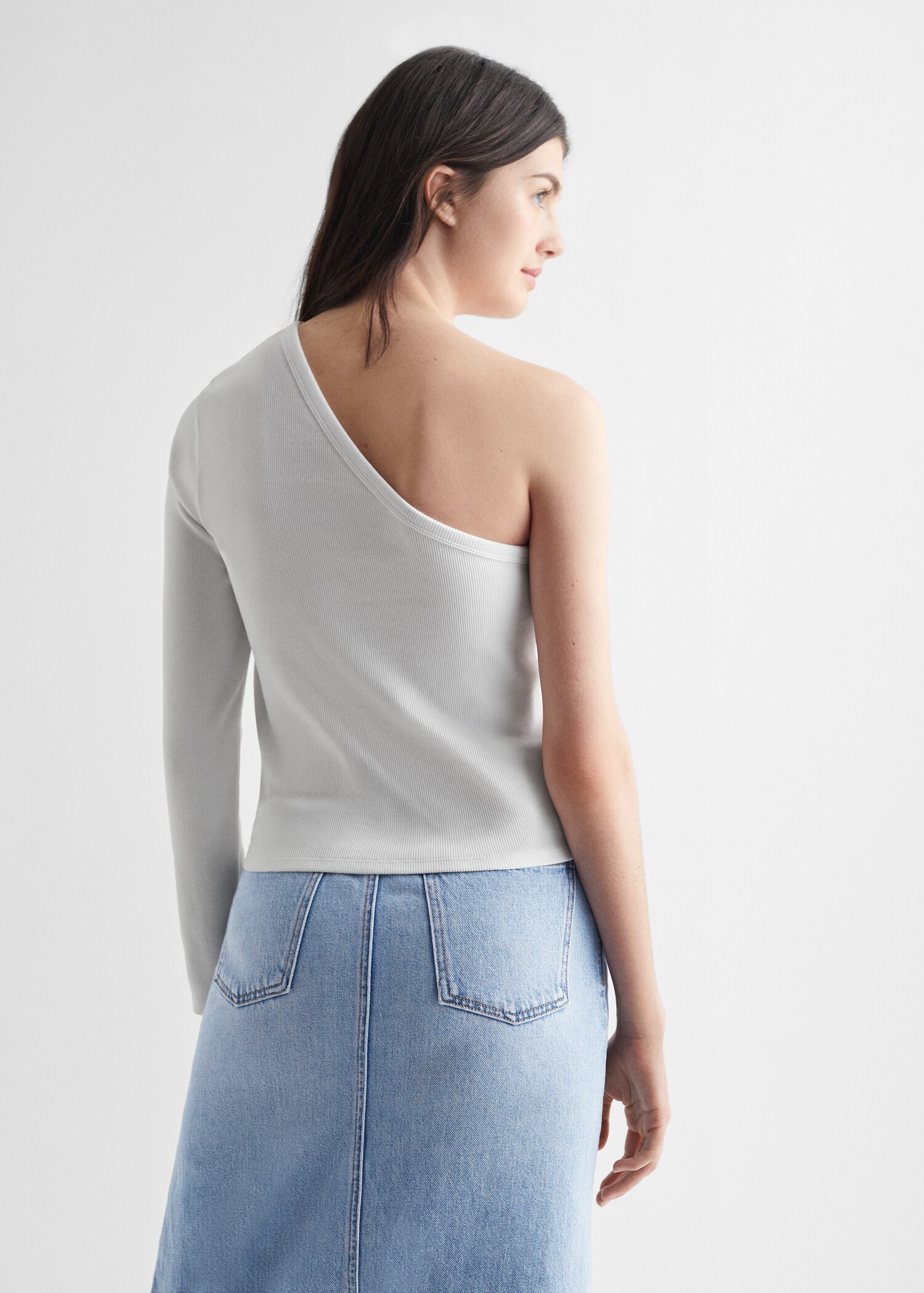 Tricou asimetric din bumbac - Spatele articolului
