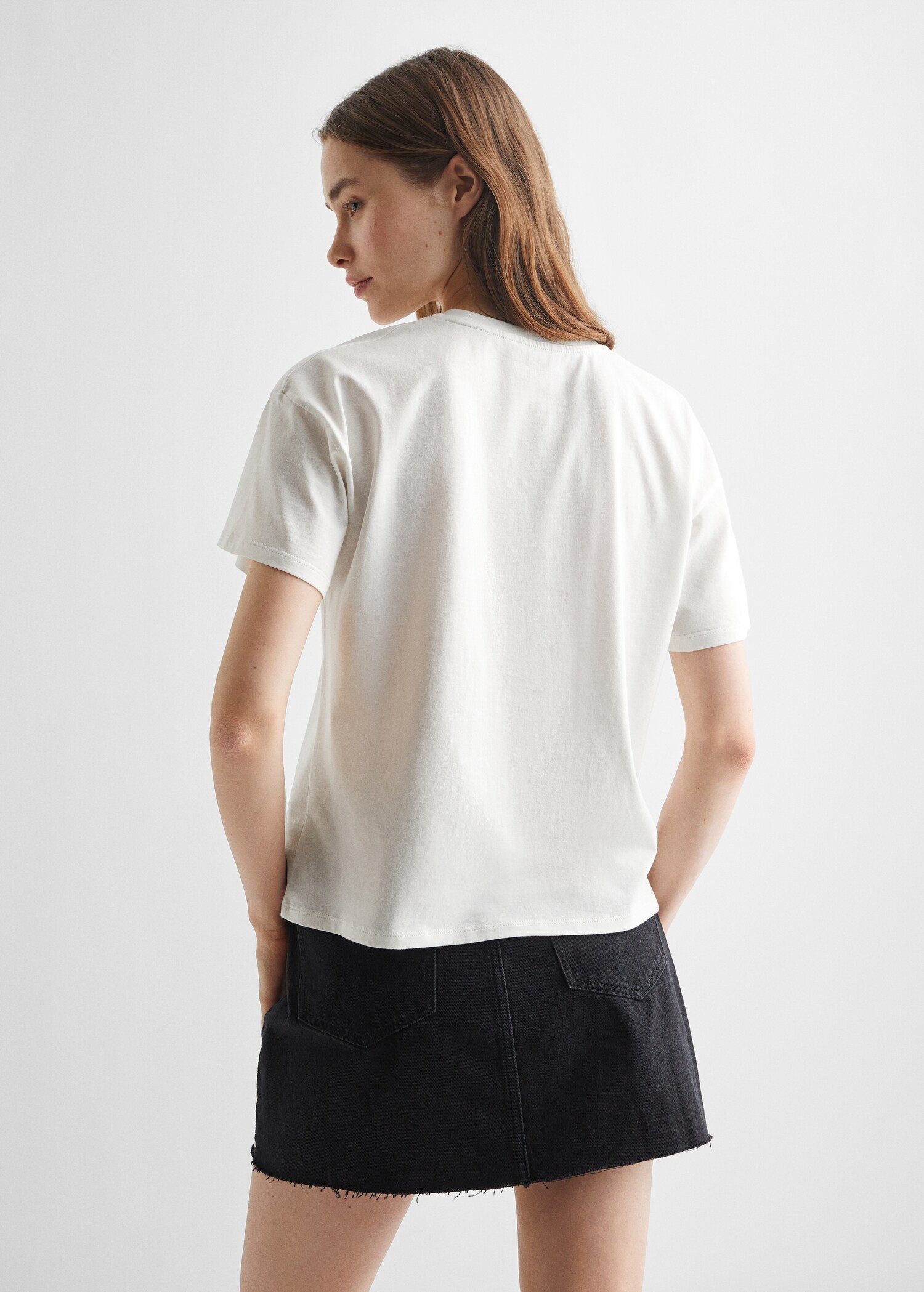 Printed cotton-blend T-shirt - Reverse of the article