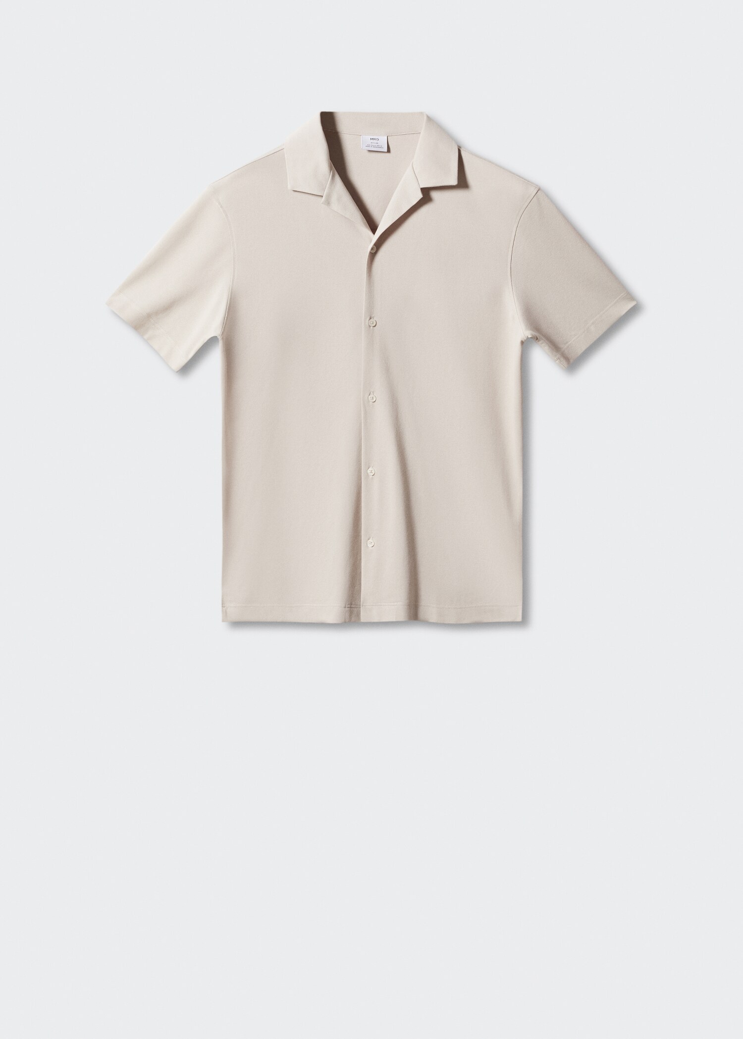 Bowling-collar pique shirt - Article without model