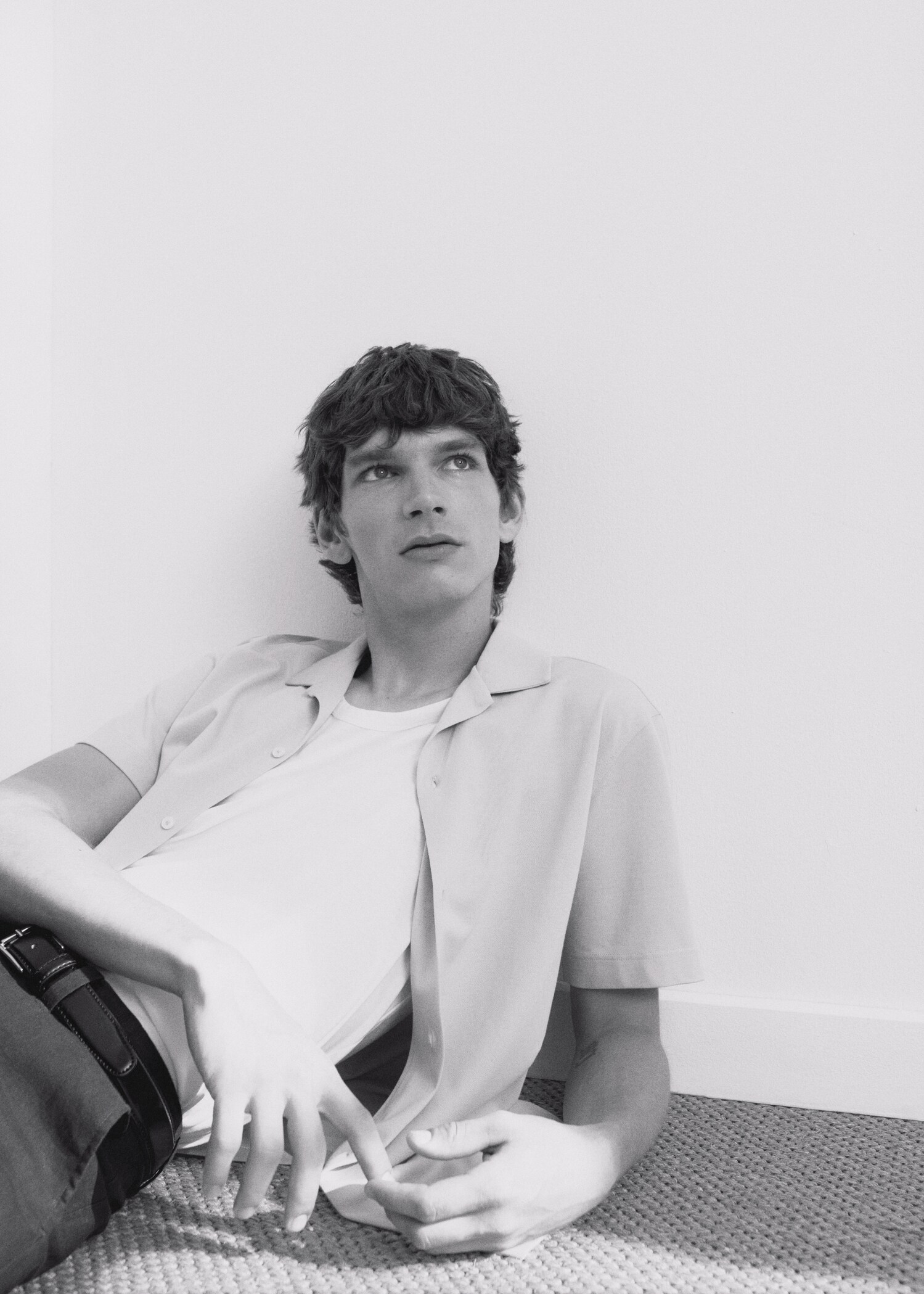 Bowling-collar pique shirt - Details of the article 5