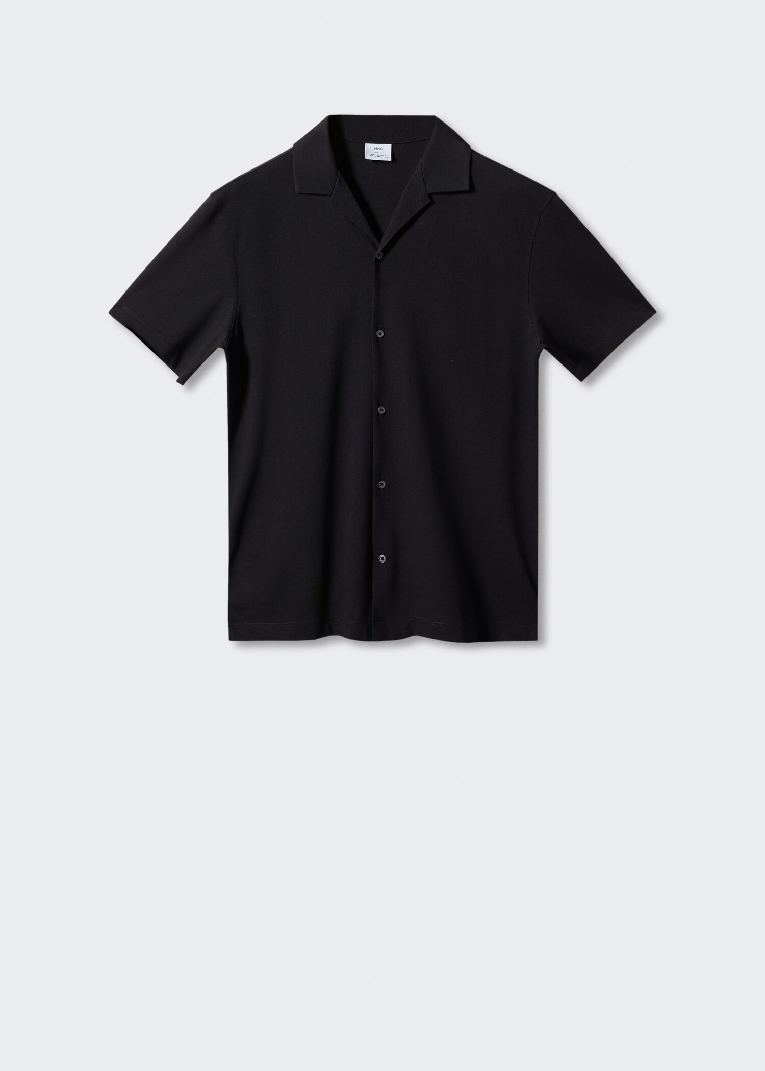 Bowling-collar pique shirt - Article without model